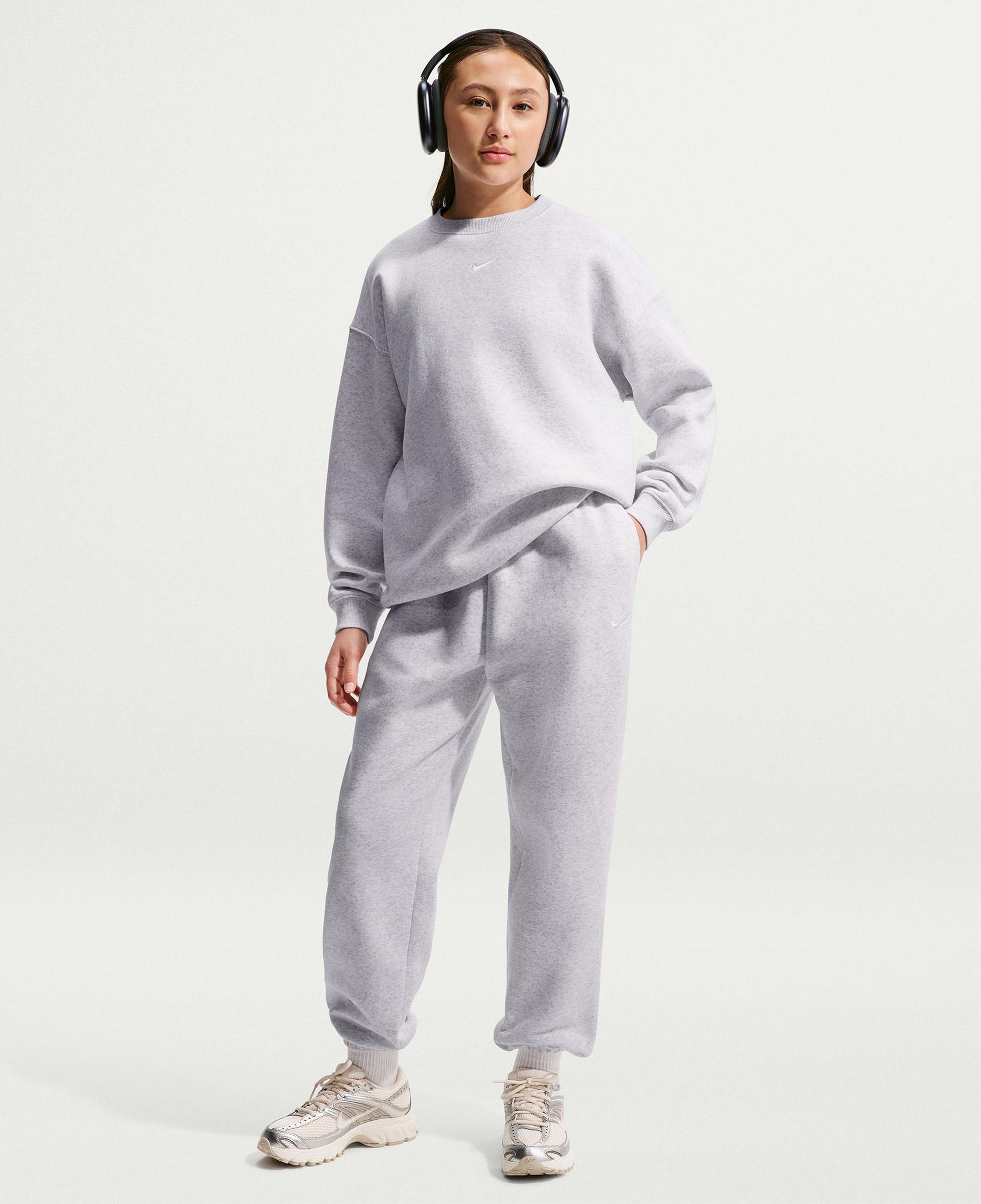 Nike Sportswear Studio Fleece Genç Çocuk Gri Eşofman Altı