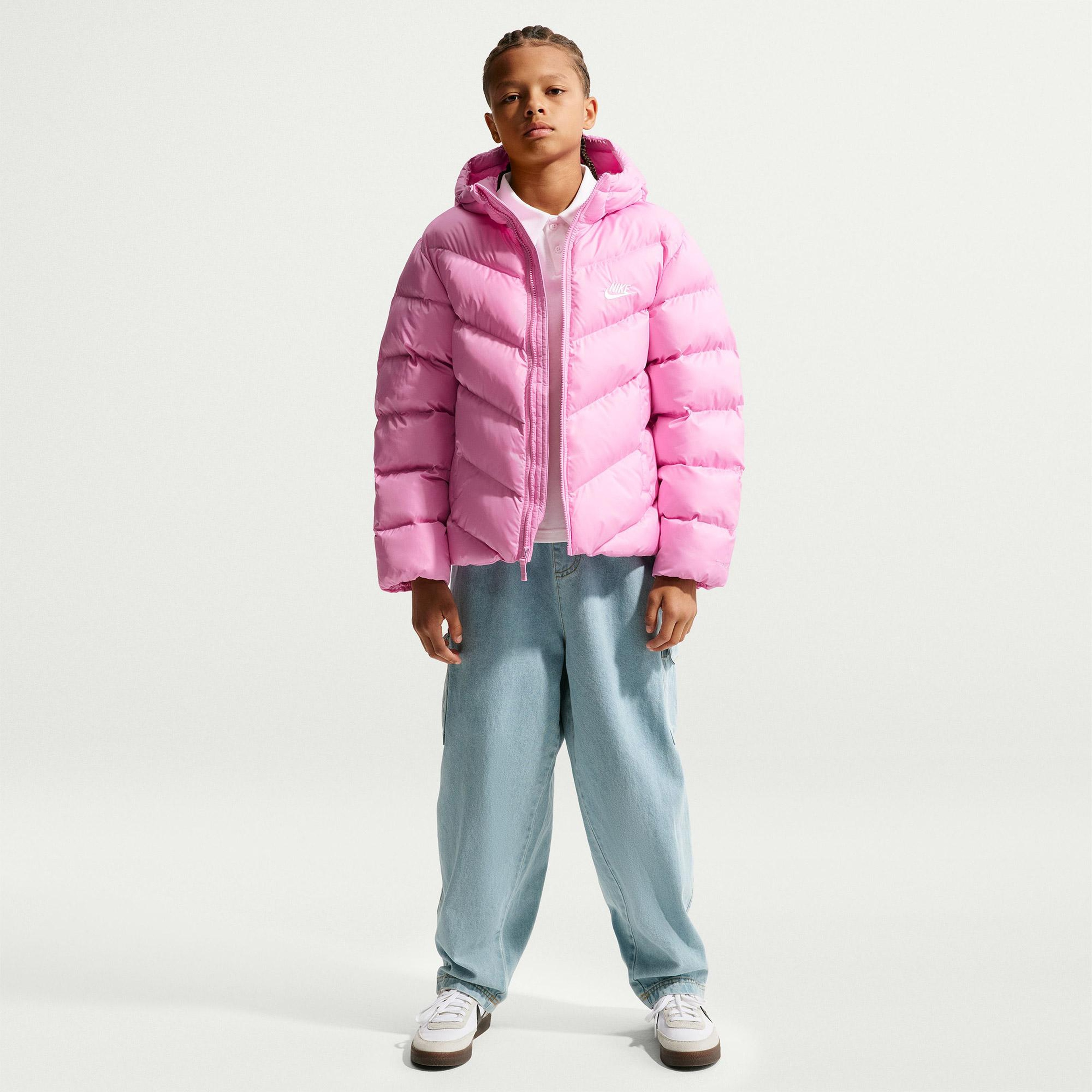 Nike Sportswear Therma-Fit All Day Play Puffer Genç Çocuk Pembe Mont