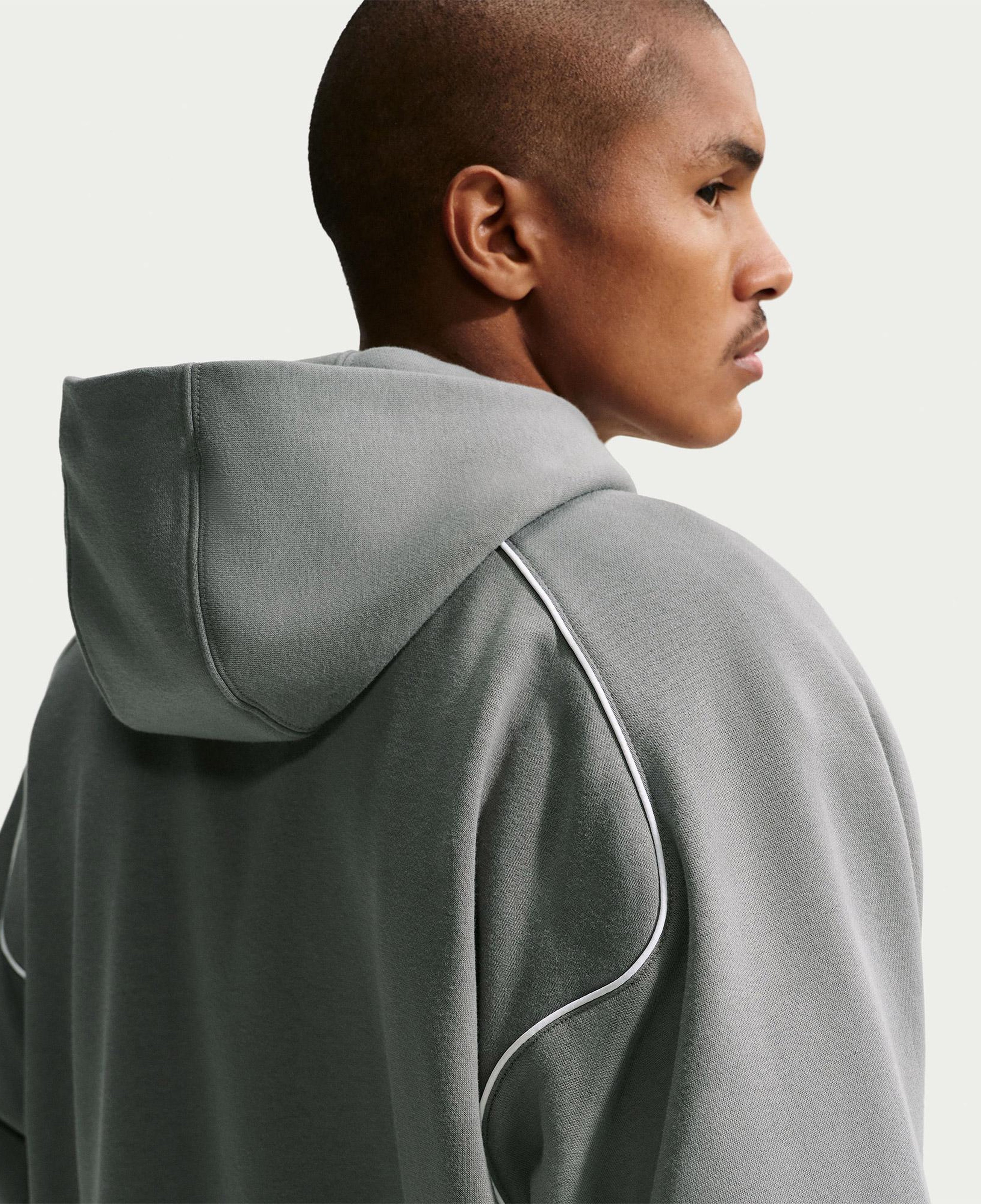 Nike Air Pullover Fleece Erkek Gri Hoodie