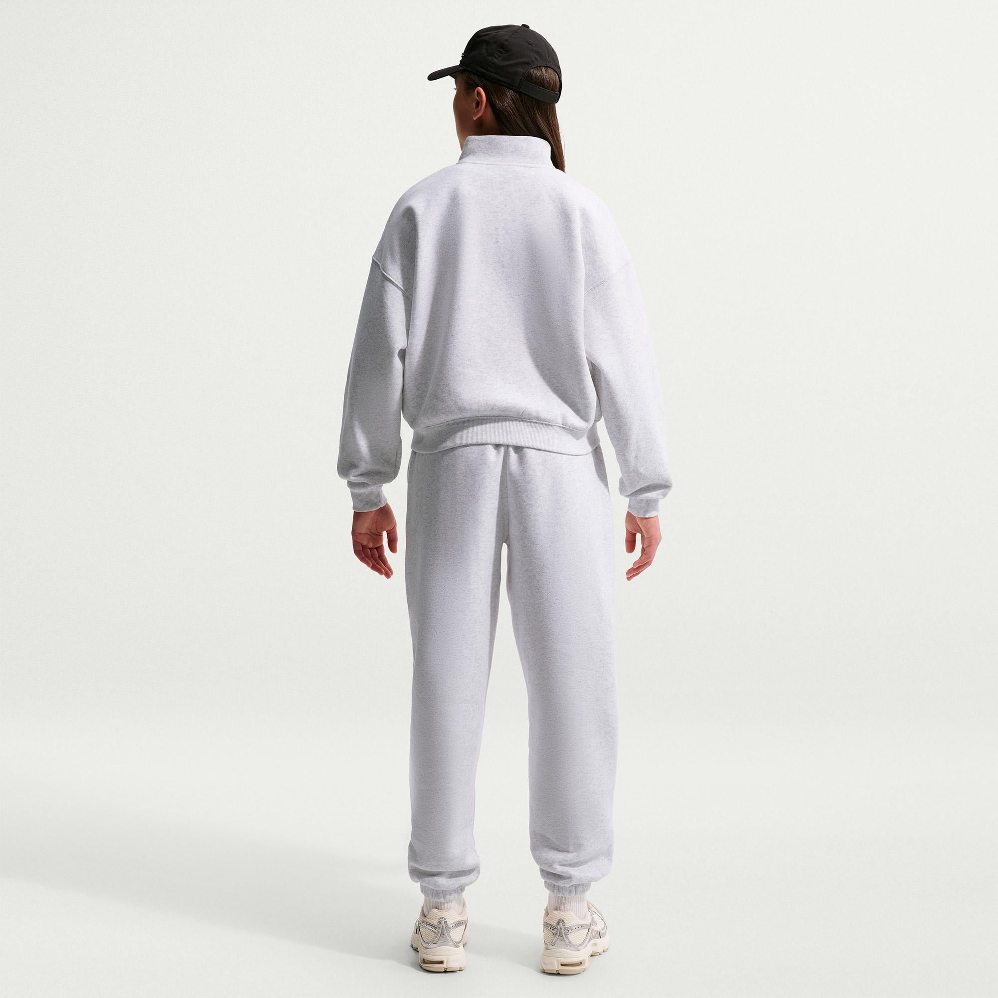 Nike Sportswear Studio Fleece Genç Çocuk Gri Sweatshirt