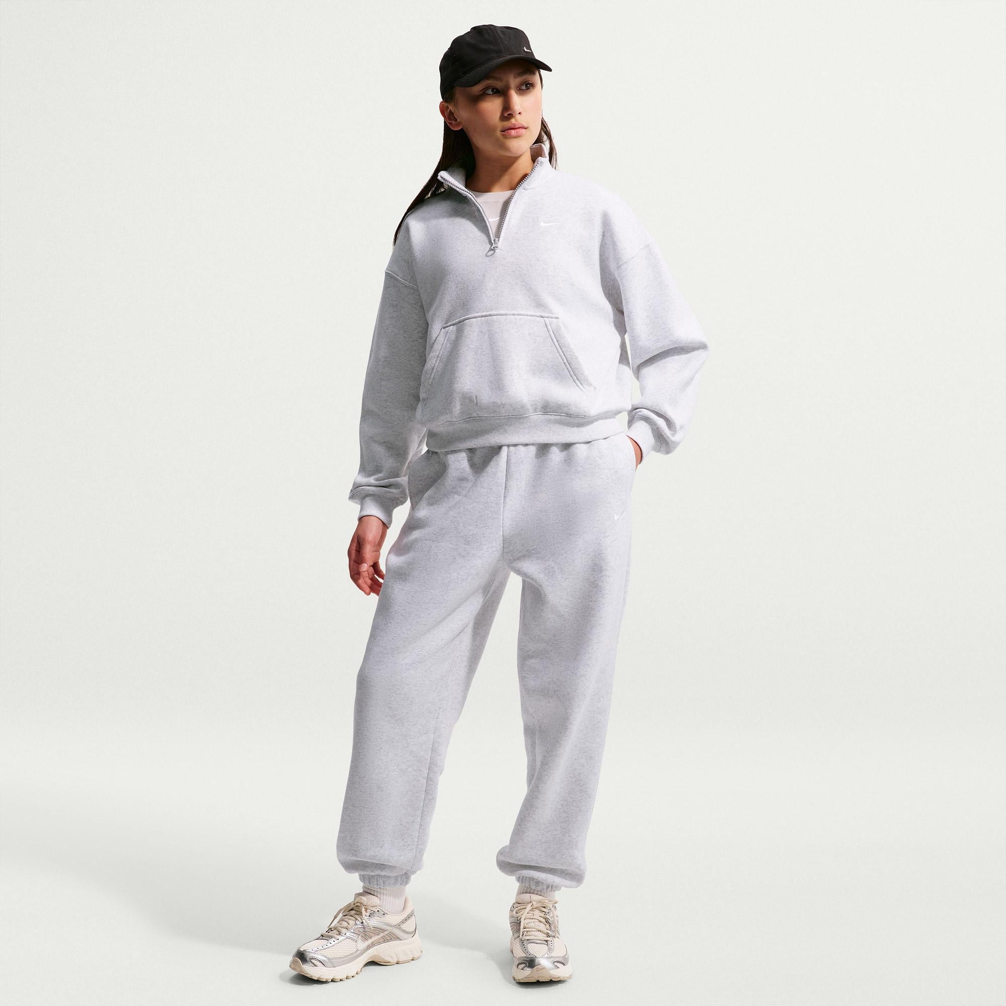 Nike Sportswear Studio Fleece Genç Çocuk Gri Sweatshirt