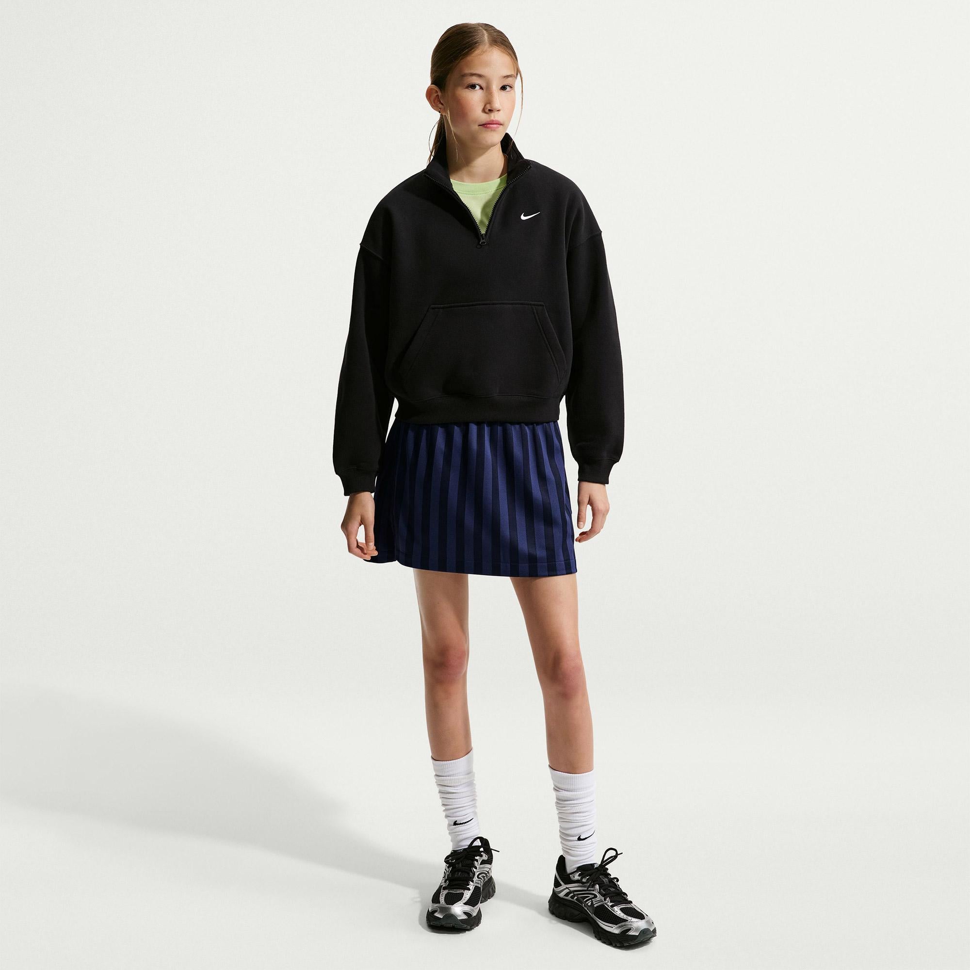 Nike Sportswear Studio Fleece Genç Çocuk Siyah Sweatshirt