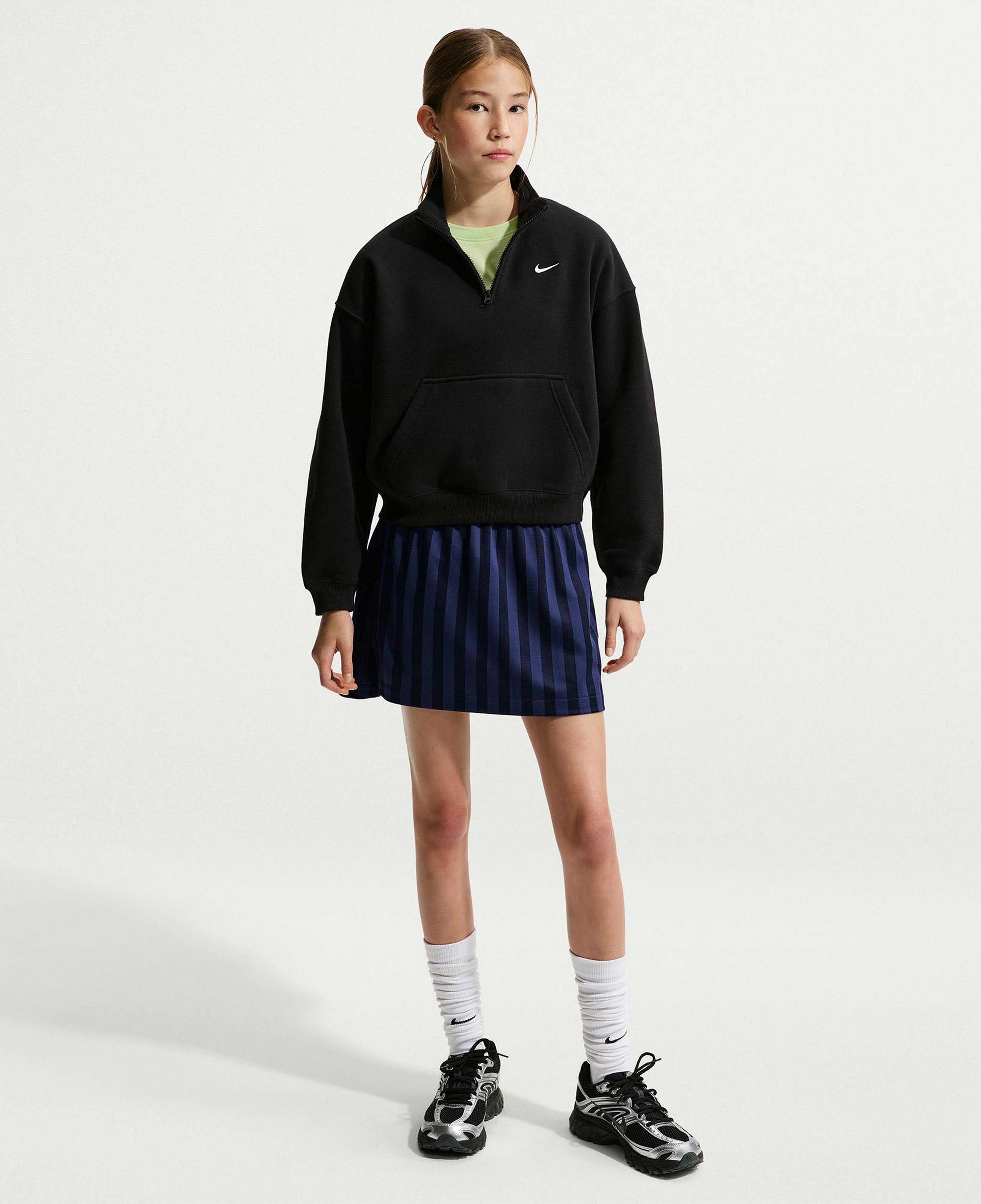 Nike Sportswear Studio Fleece Genç Çocuk Siyah Sweatshirt