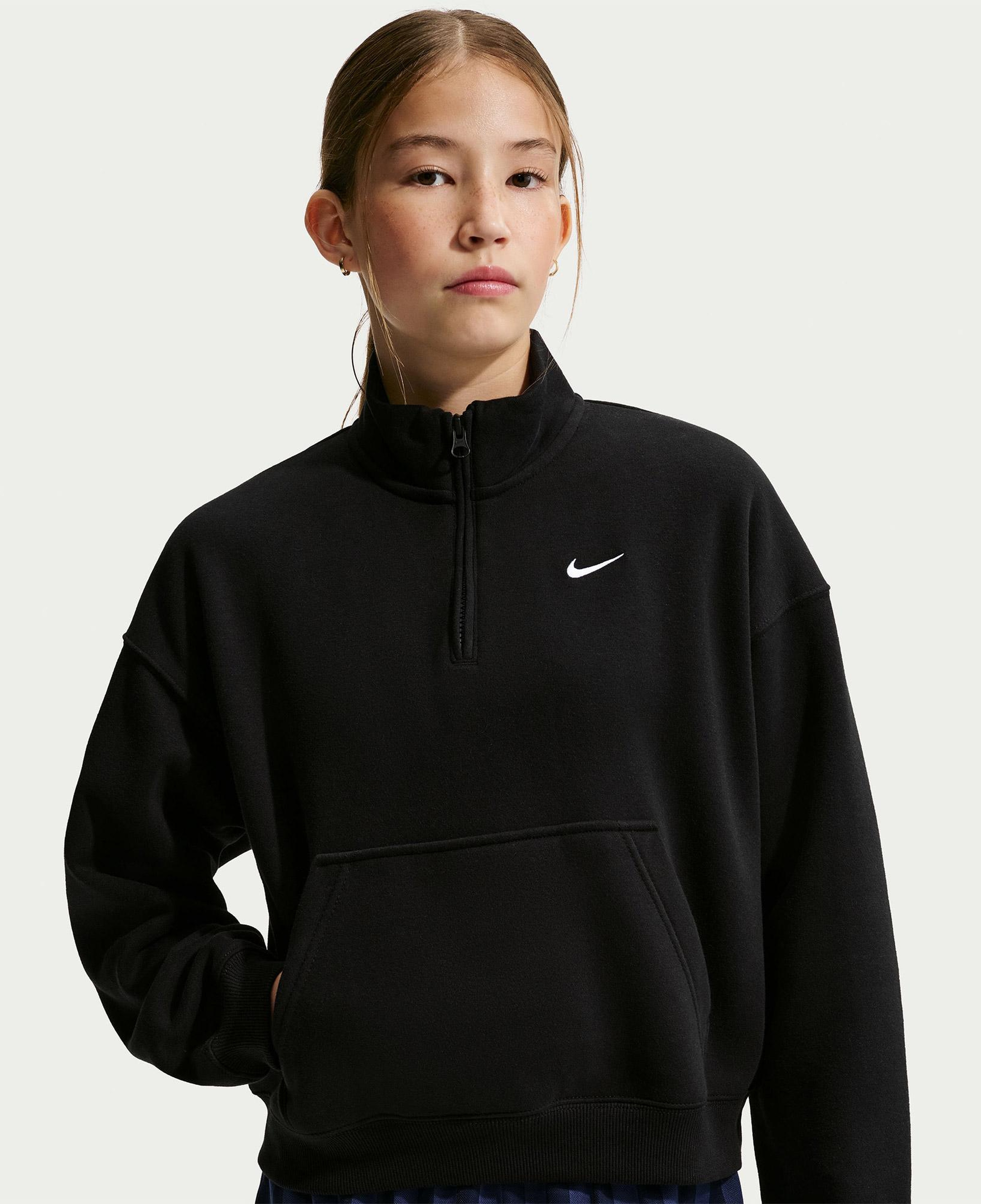 Nike Sportswear Studio Fleece Genç Çocuk Siyah Sweatshirt