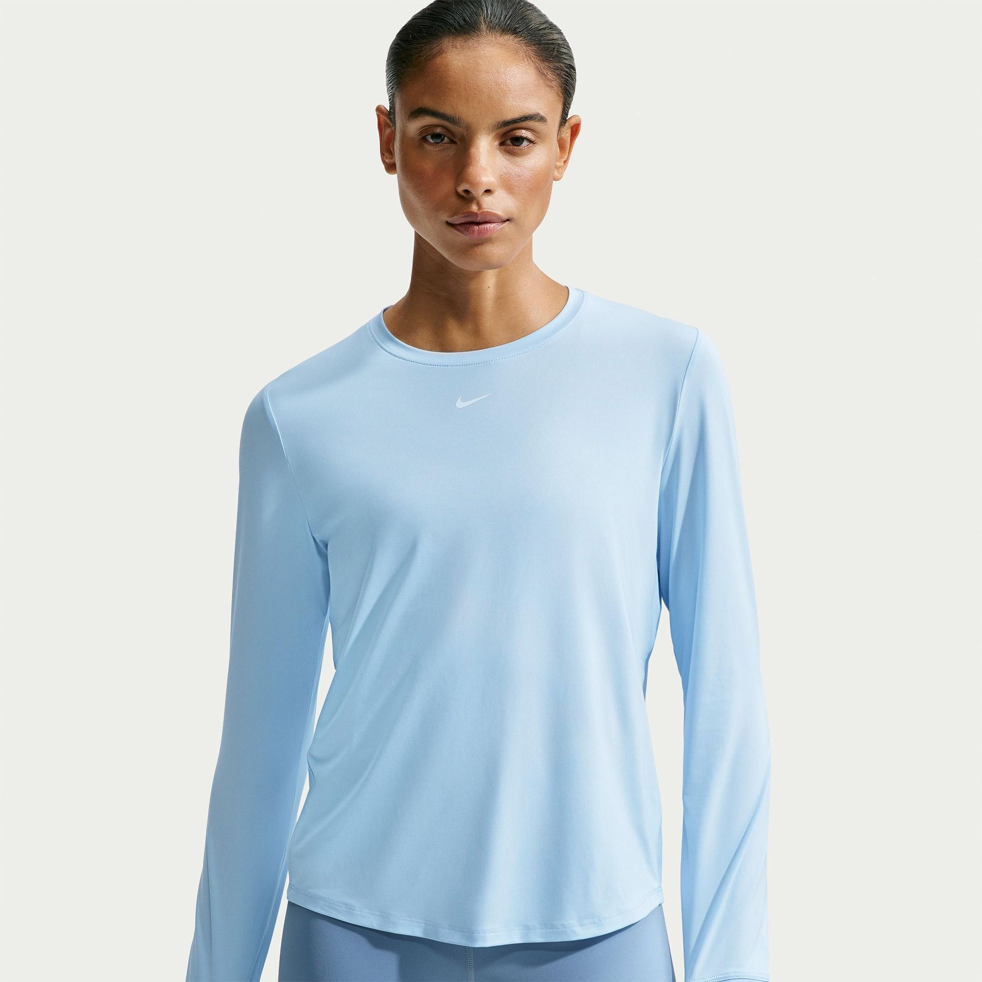 Nike One Classic Dri-Fit Kadın Mavi Sweatshirt