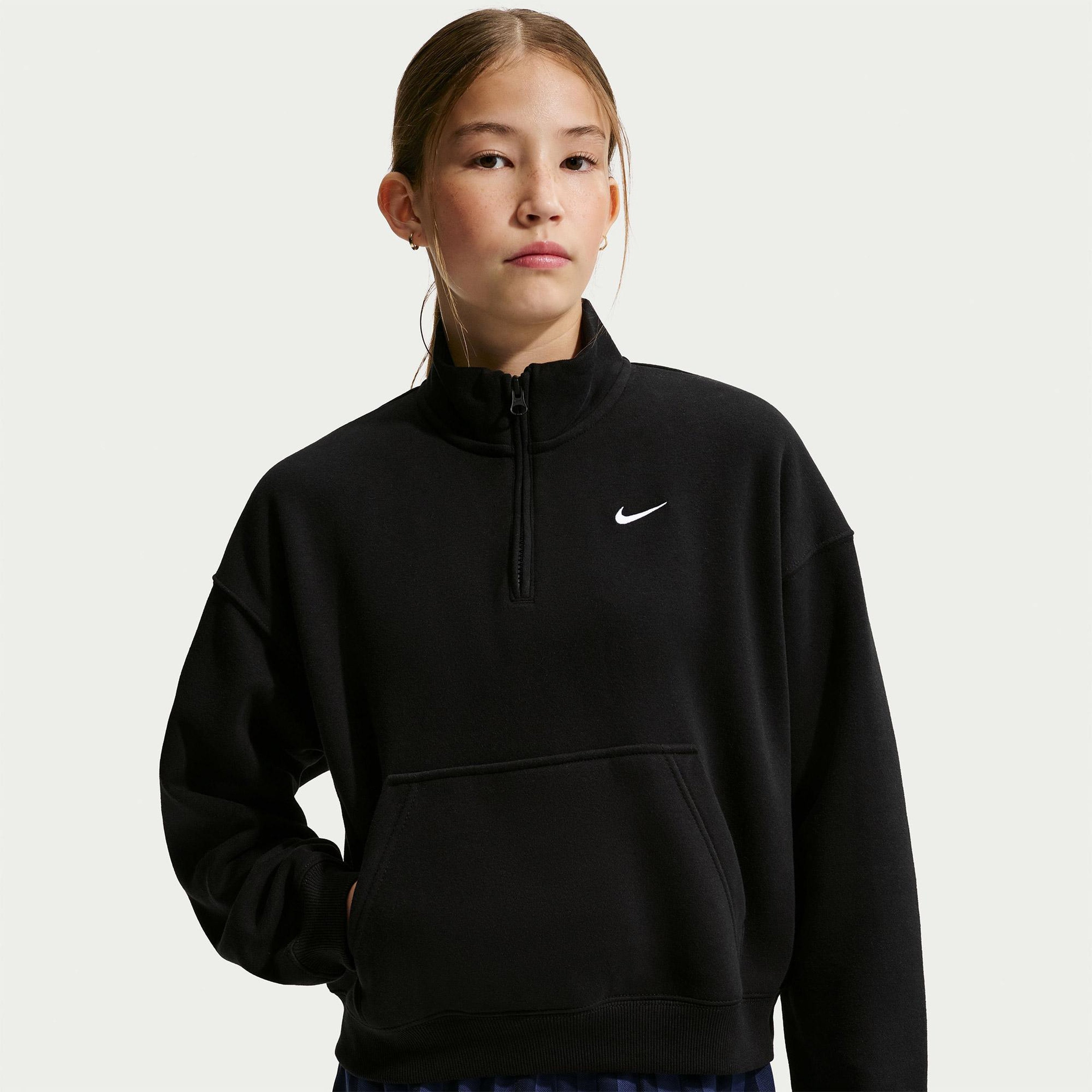 Nike Sportswear Studio Fleece Genç Çocuk Siyah Sweatshirt