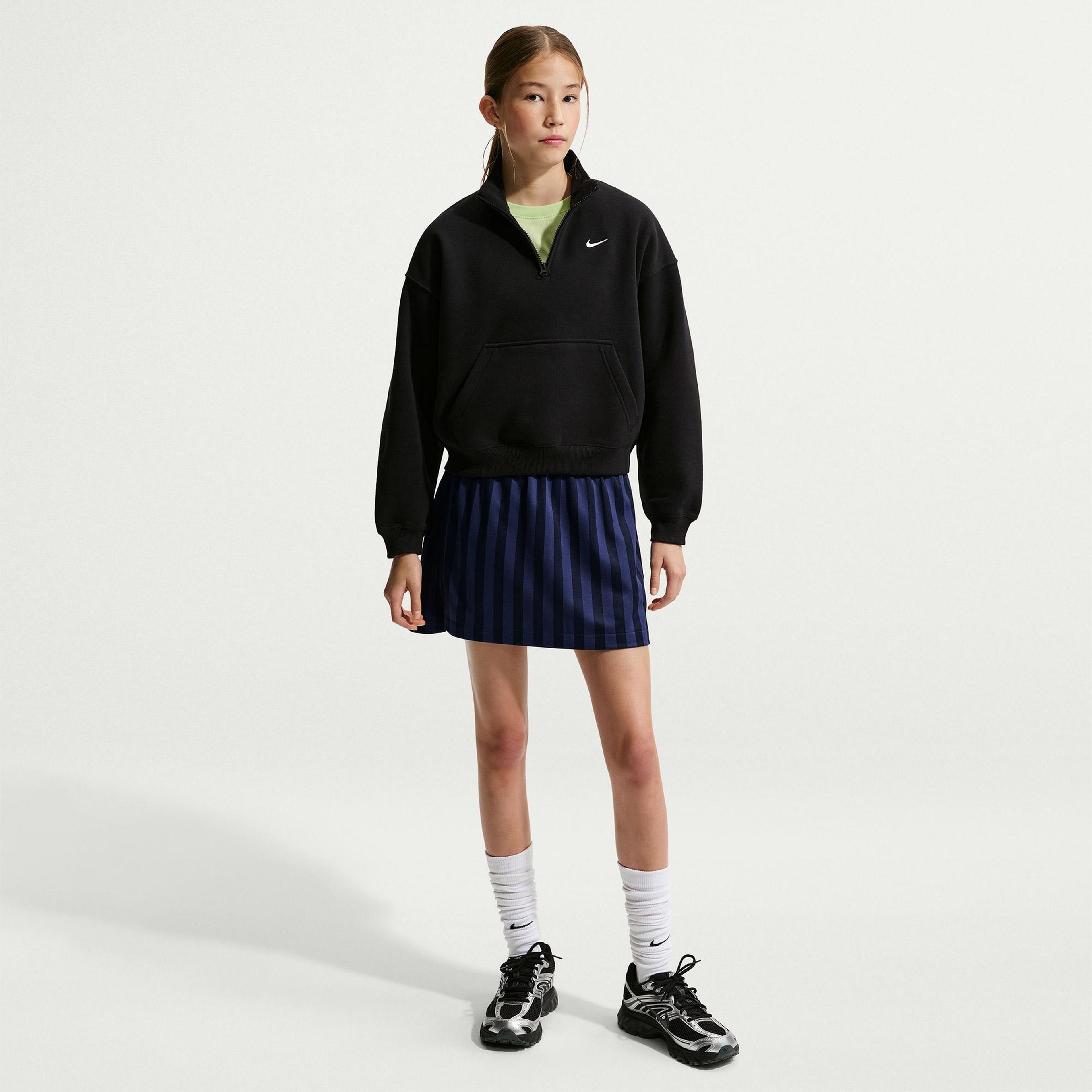 Nike Sportswear Studio Fleece Genç Çocuk Siyah Sweatshirt