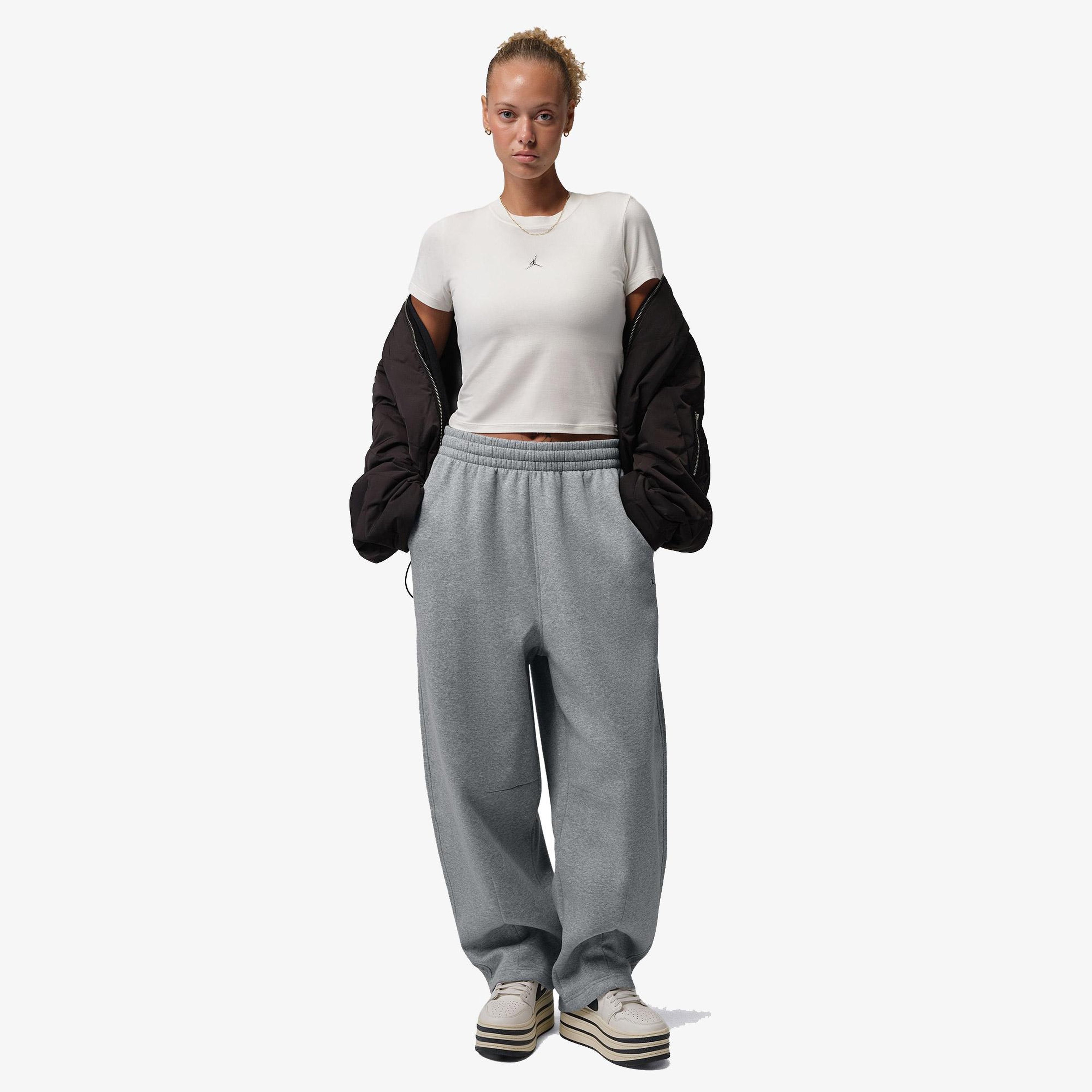 Jordan Brooklyn Fleece Kadın Gri Eşofman Altı