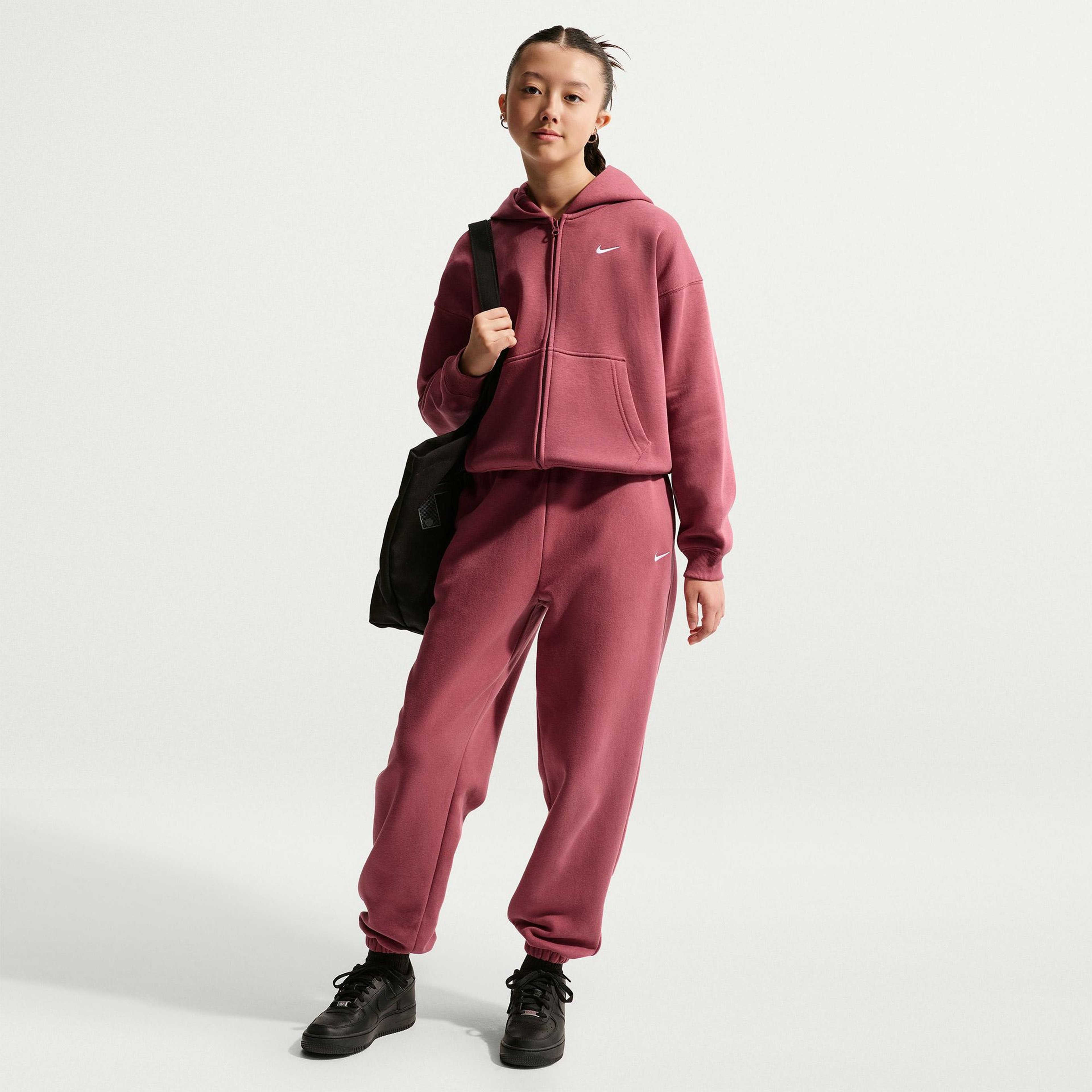 Nike Sportswear Studio Fleece Genç Çocuk Pembe Eşofman Üstü