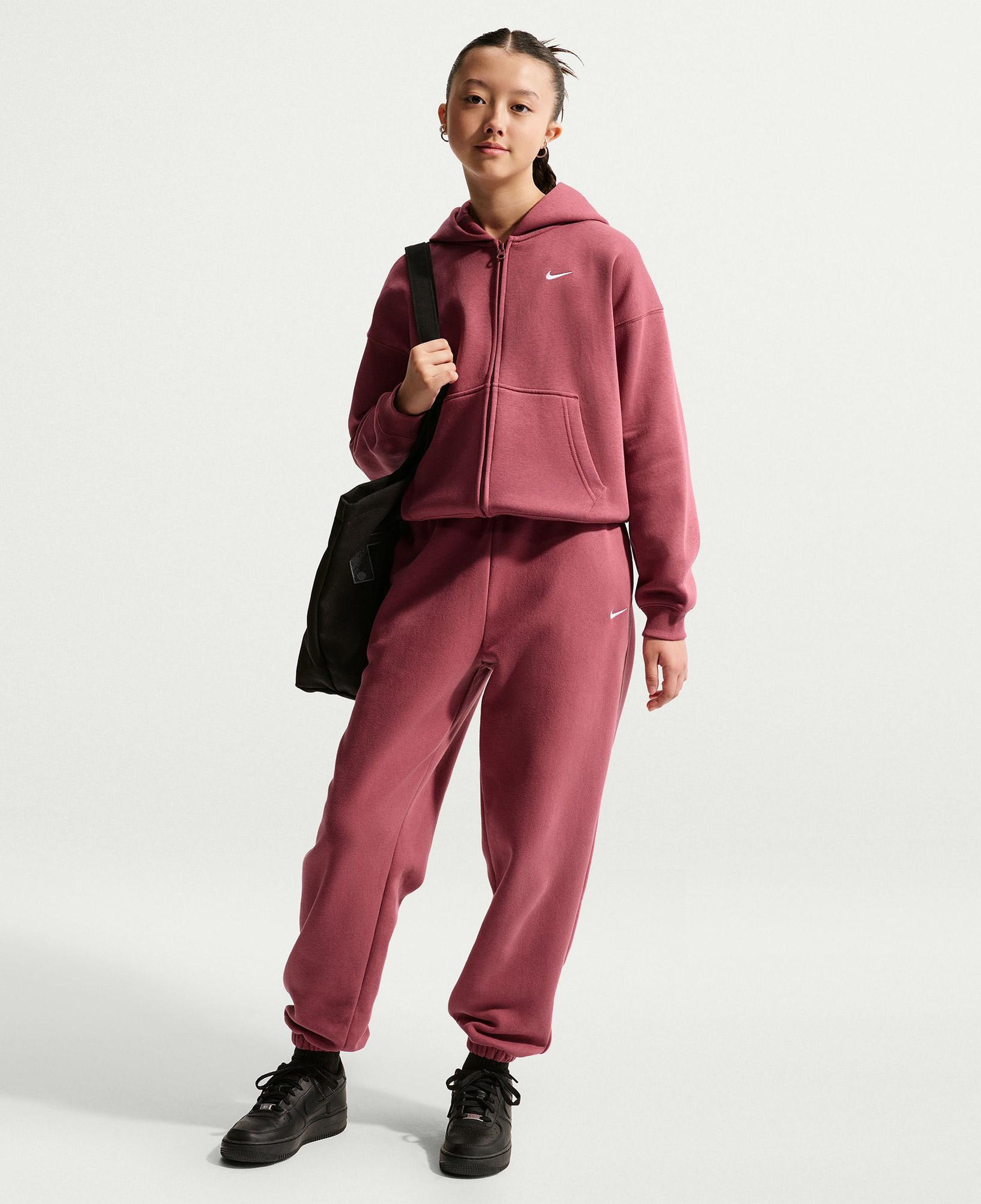 Nike Sportswear Studio Fleece Genç Çocuk Pembe Eşofman Üstü