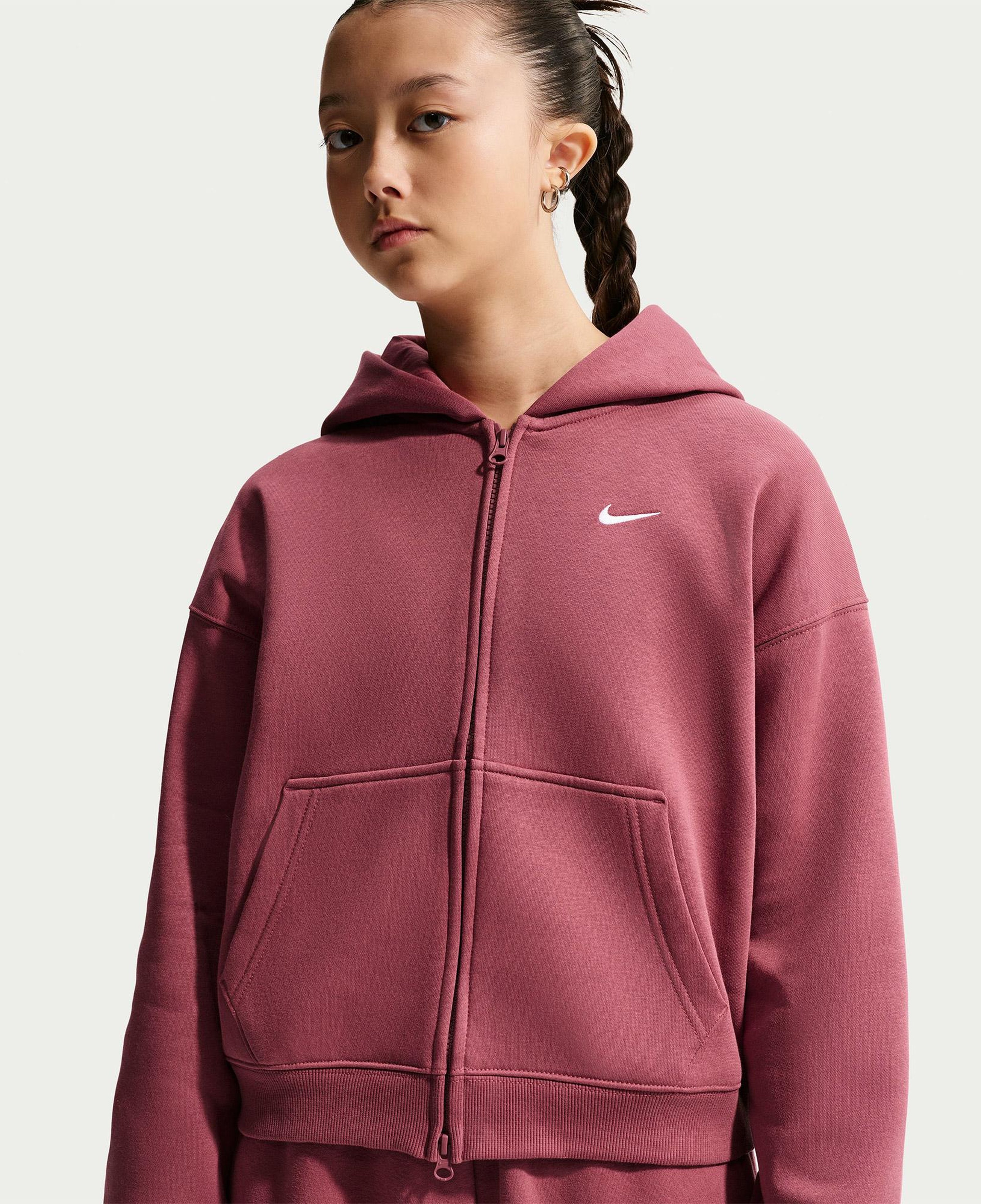 Nike Sportswear Studio Fleece Genç Çocuk Pembe Eşofman Üstü