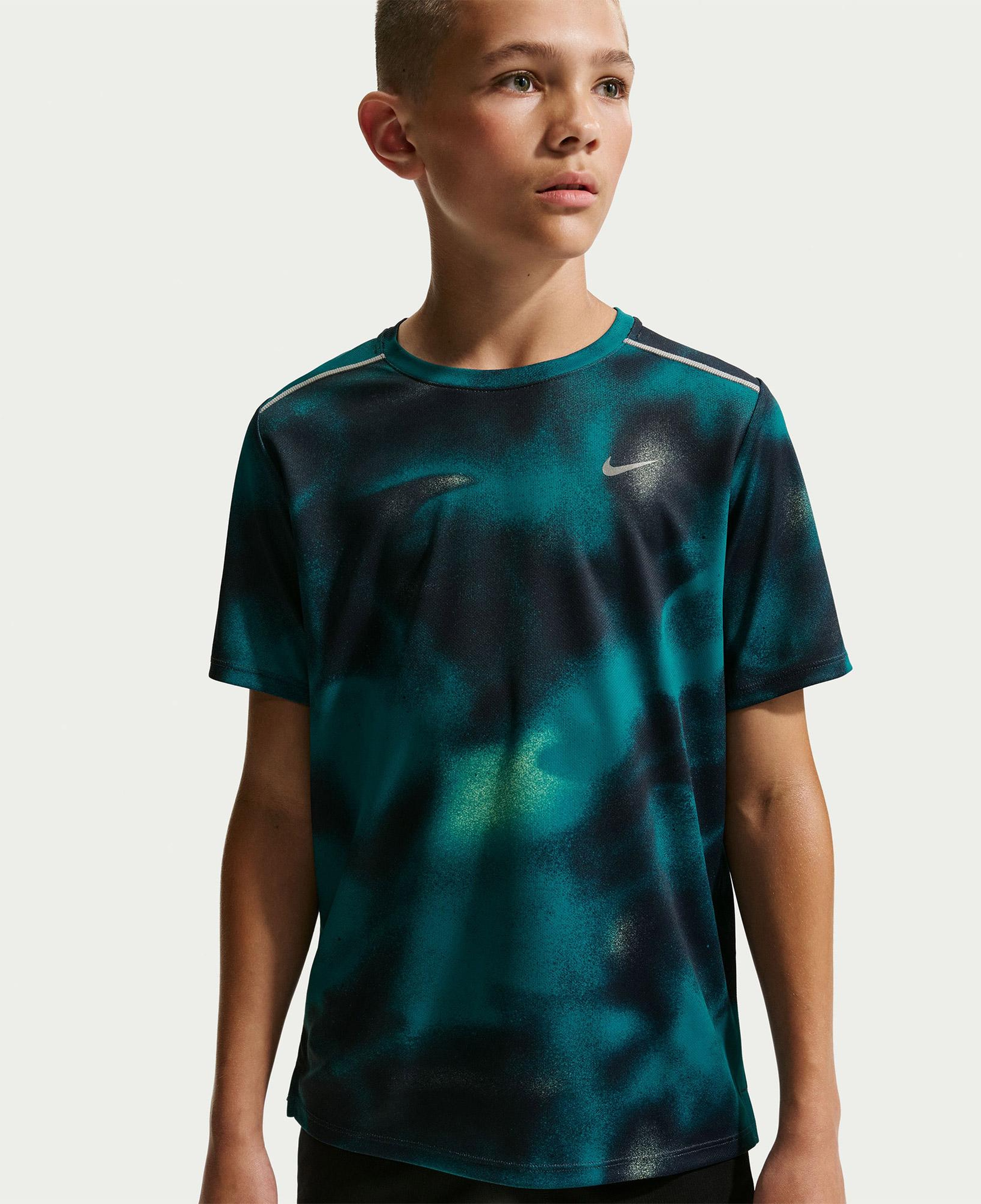 Nike Dri-Fit Miler Genç Çocuk Yeşil T-Shirt