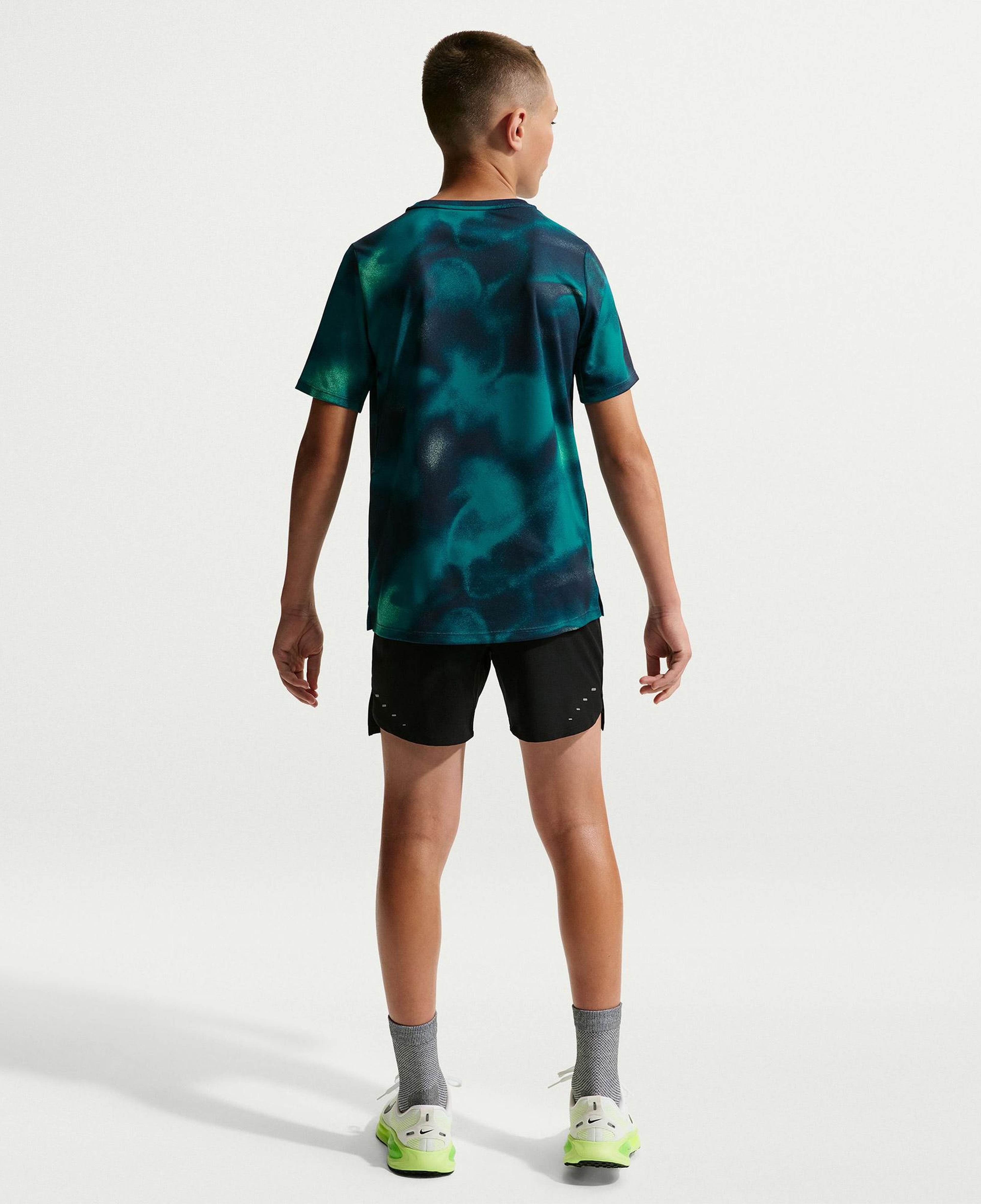 Nike Dri-Fit Miler Genç Çocuk Yeşil T-Shirt