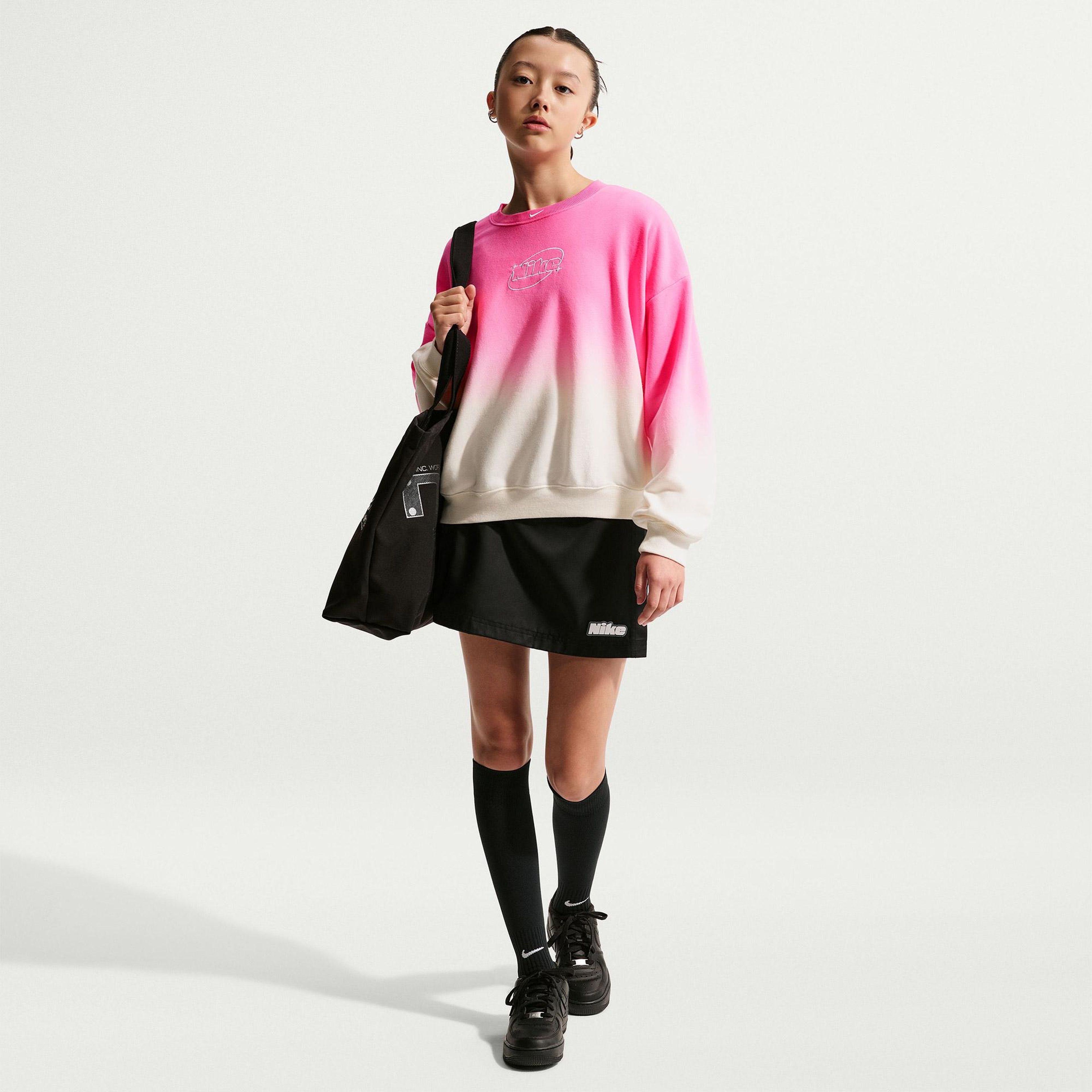 Nike Sportswear Studio Fleece Lightweight Genç Çocuk Pembe Sweatshirt