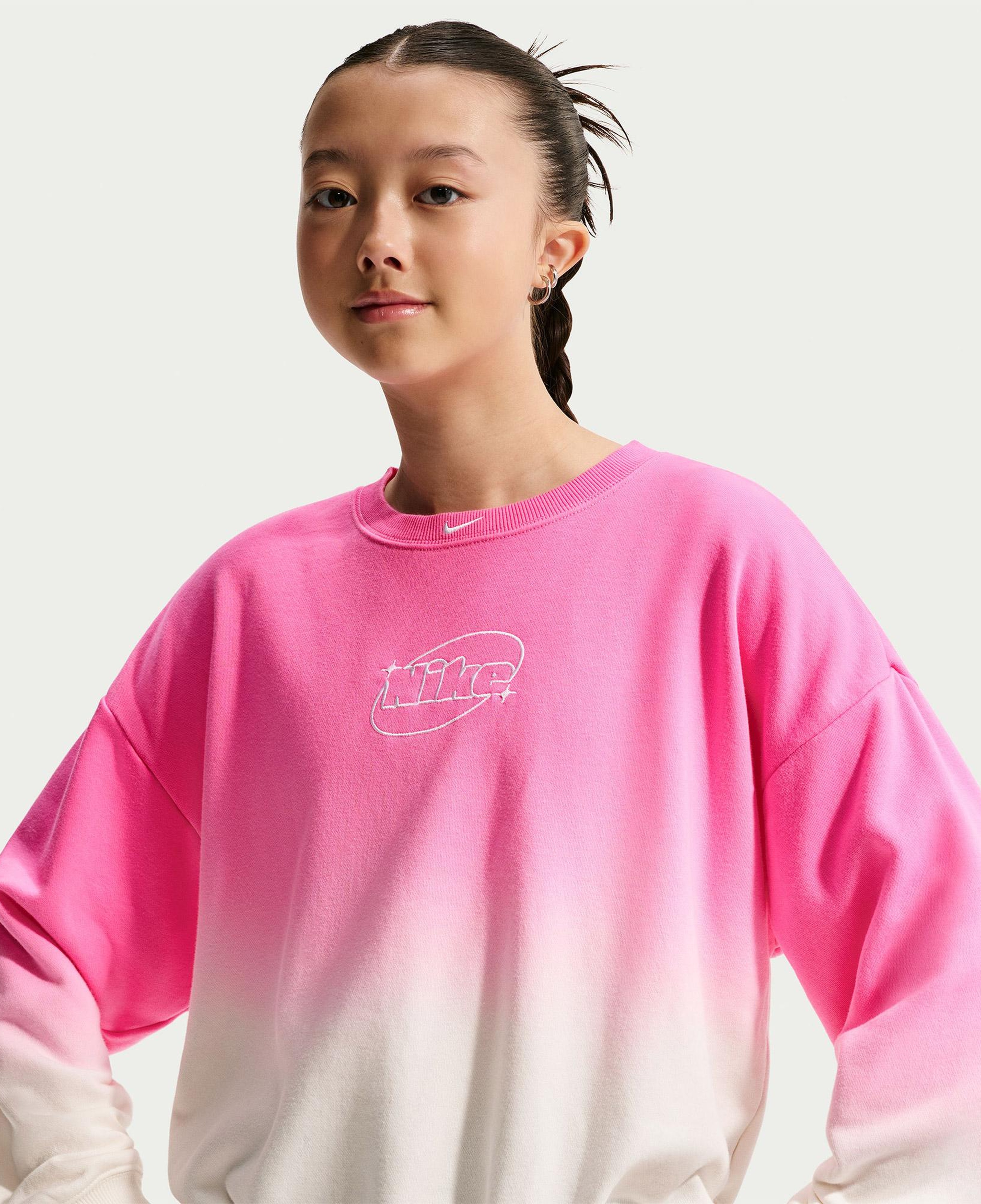 Nike Sportswear Studio Fleece Lightweight Genç Çocuk Pembe Sweatshirt