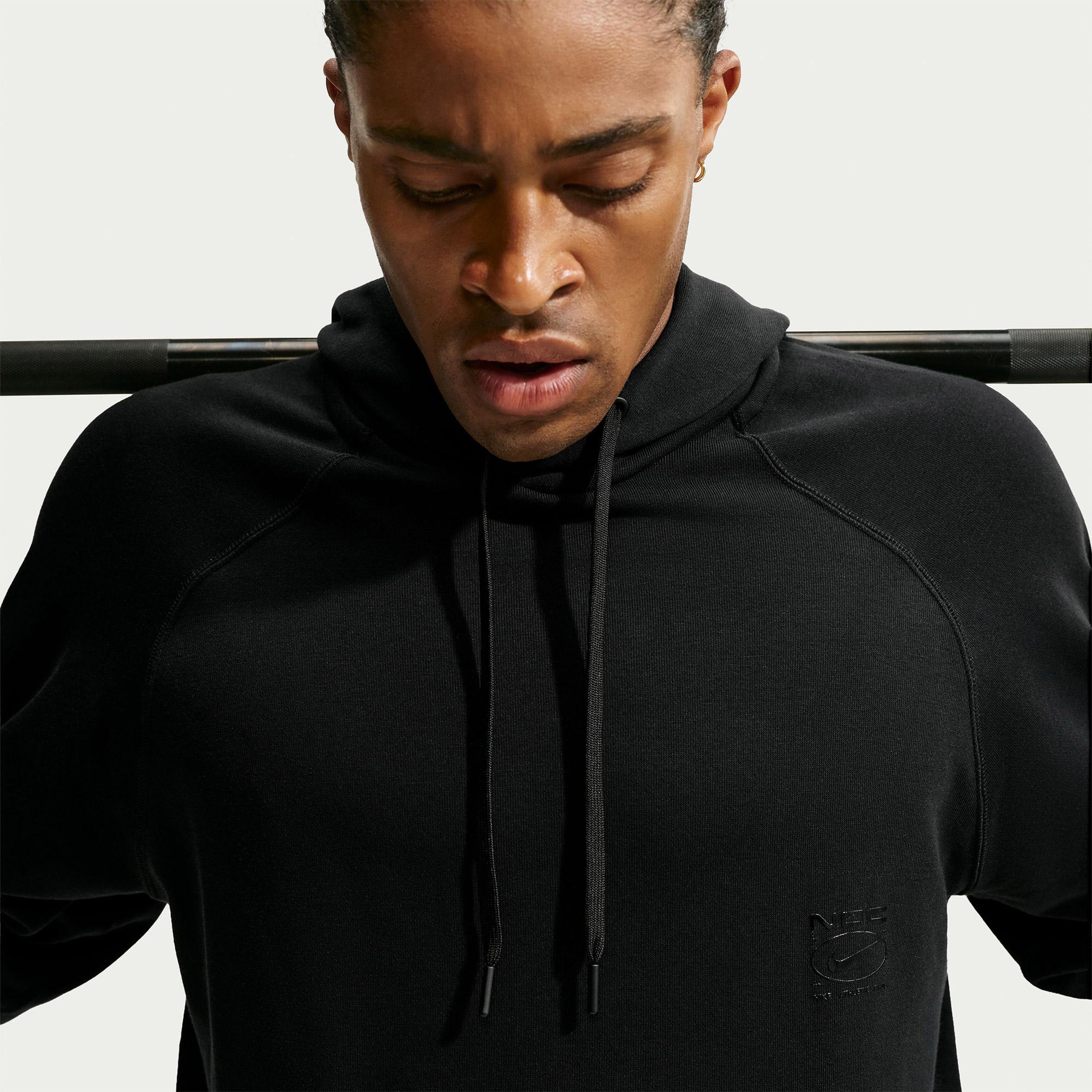 Nike N.A.C. Dri-Fit Fleece Erkek Siyah Hoodie