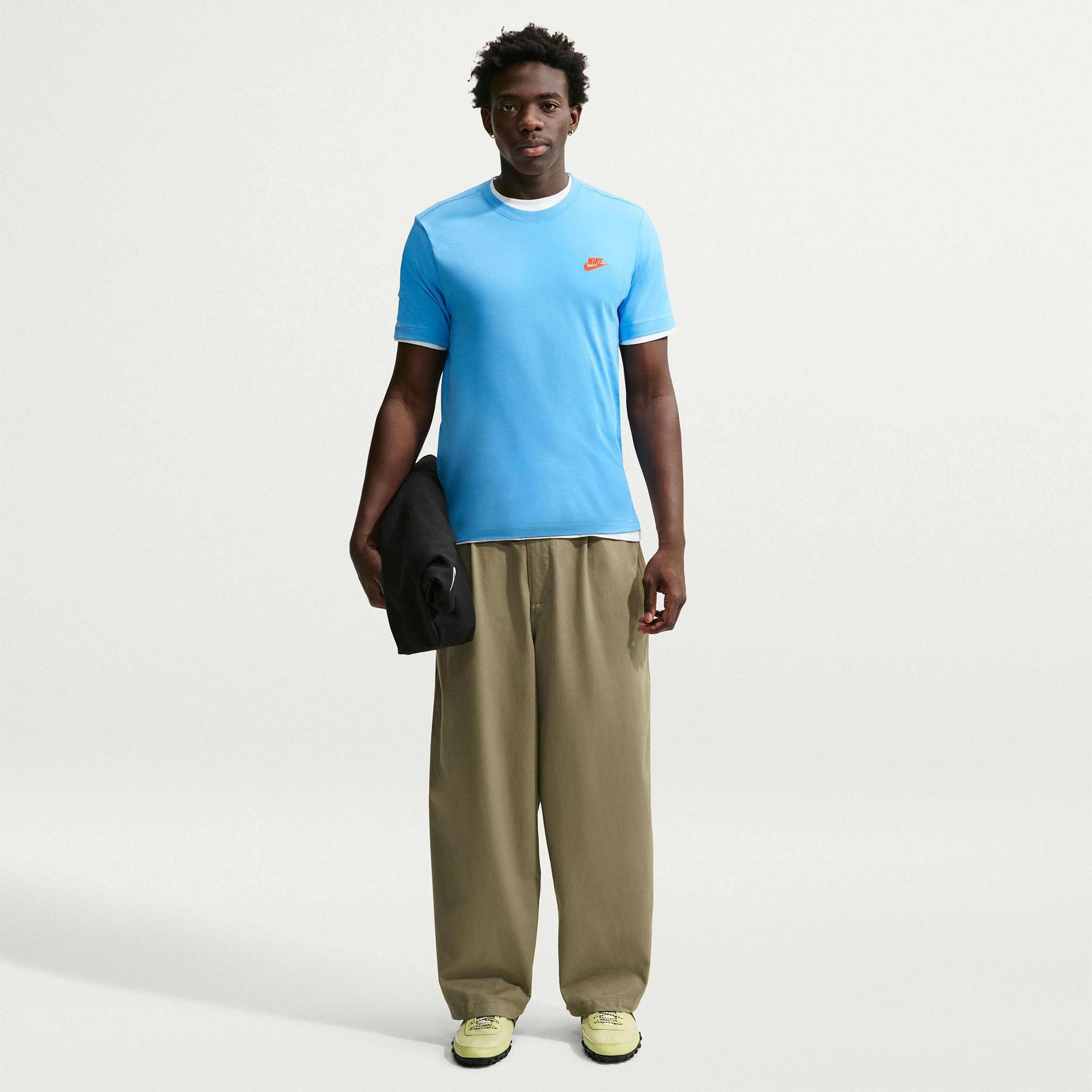 Nike Sportswear Club Erkek Mavi T-Shirt