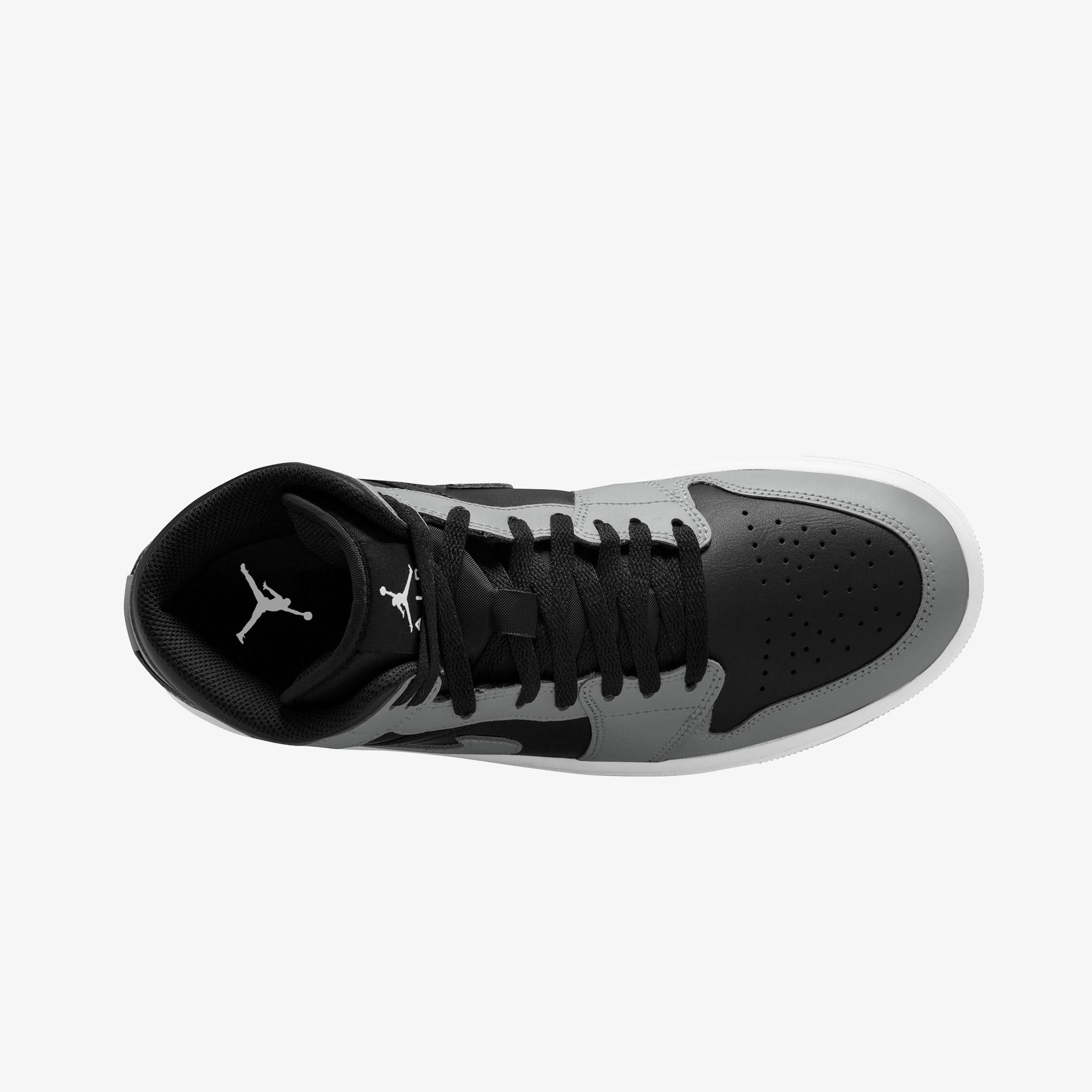 Jordan Air 1 Mid Erkek Gri Spor Ayakkabı