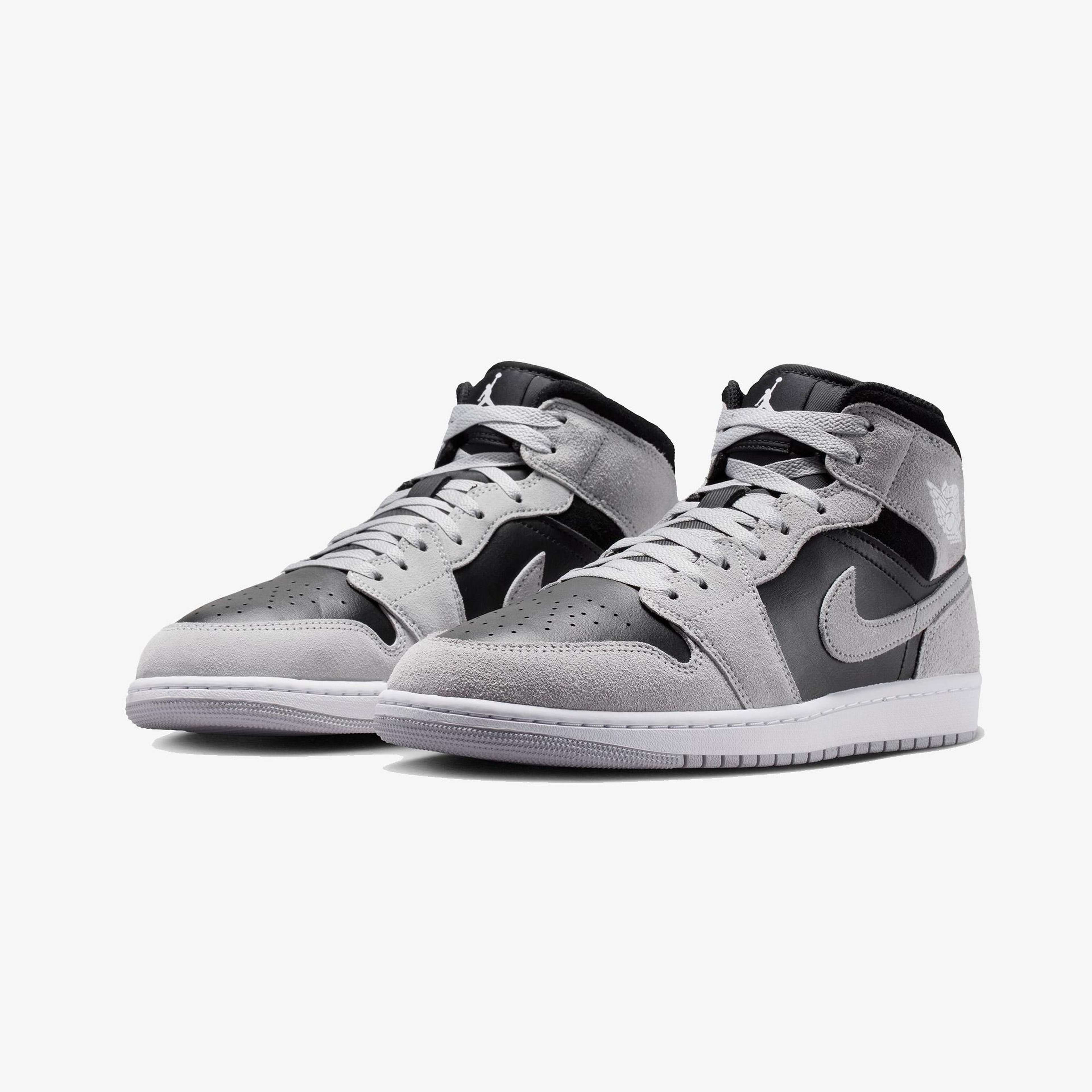 Jordan Air 1 Mid Erkek Gri Spor Ayakkabı