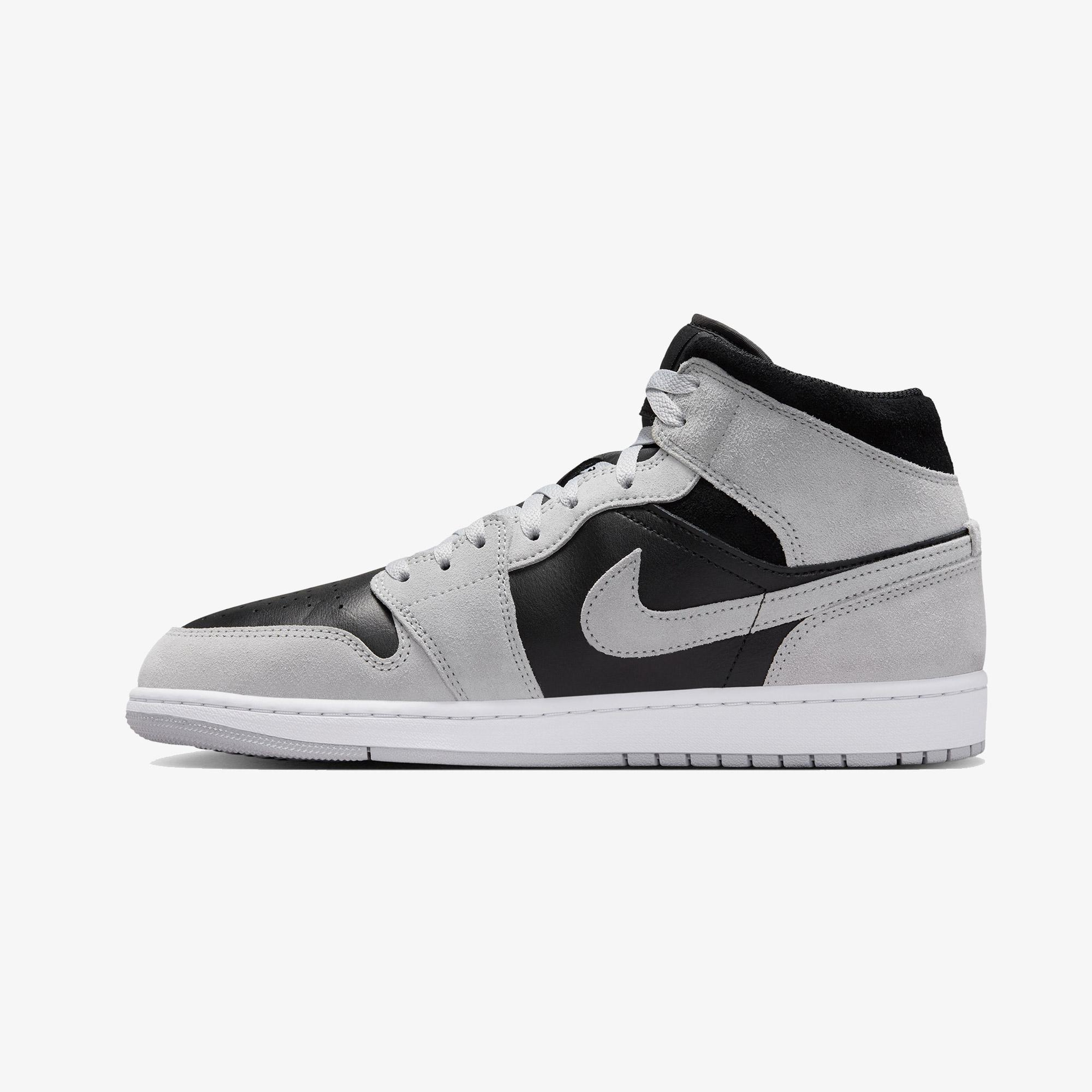 Jordan Air 1 Mid Erkek Gri Spor Ayakkabı