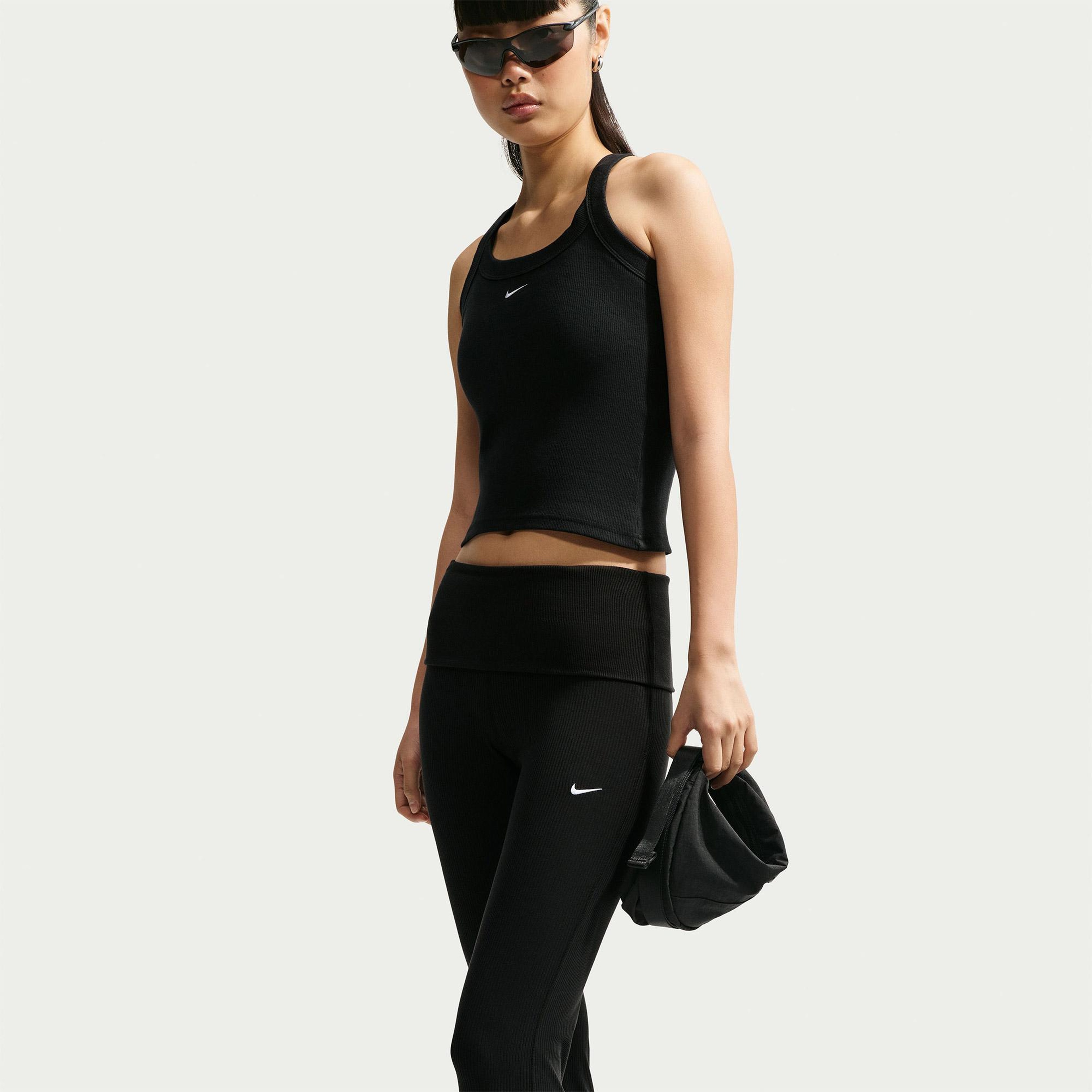 Nike Sportswear Chill Knit Kadın Siyah Tayt