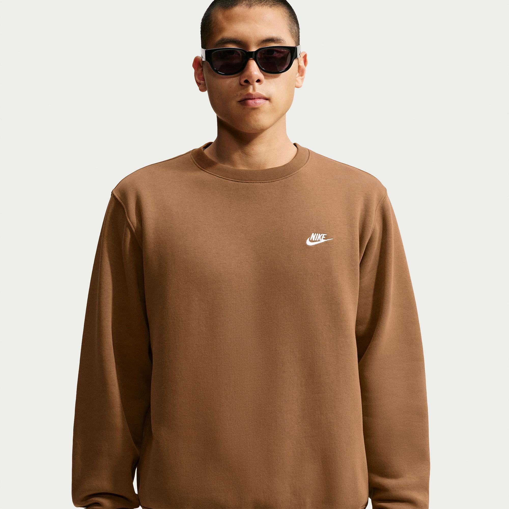 Nike Club Crew Erkek Bej Sweatshirt