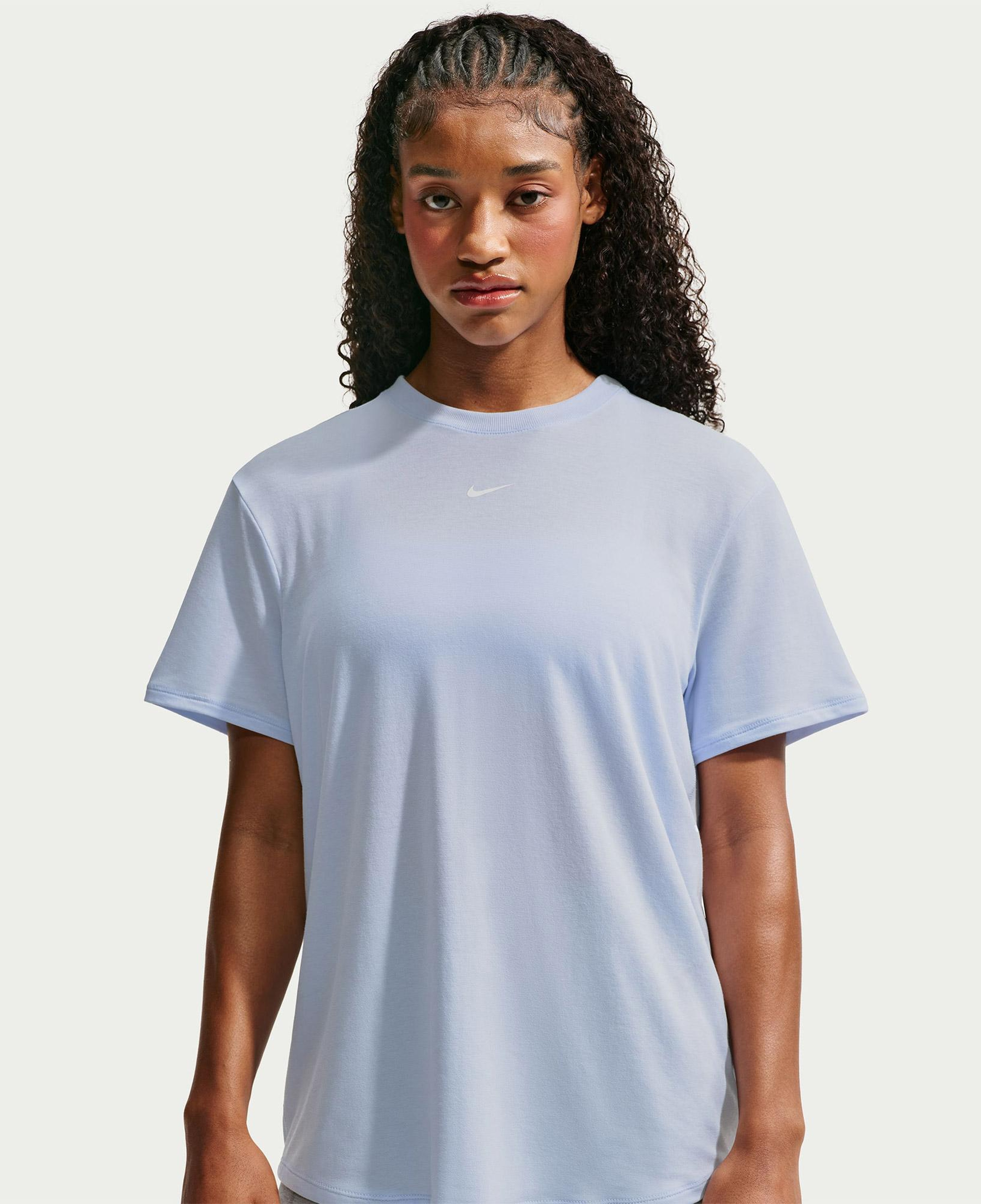 Nike One Relaxed Dri-Fit Kadın Mavi T-Shirt