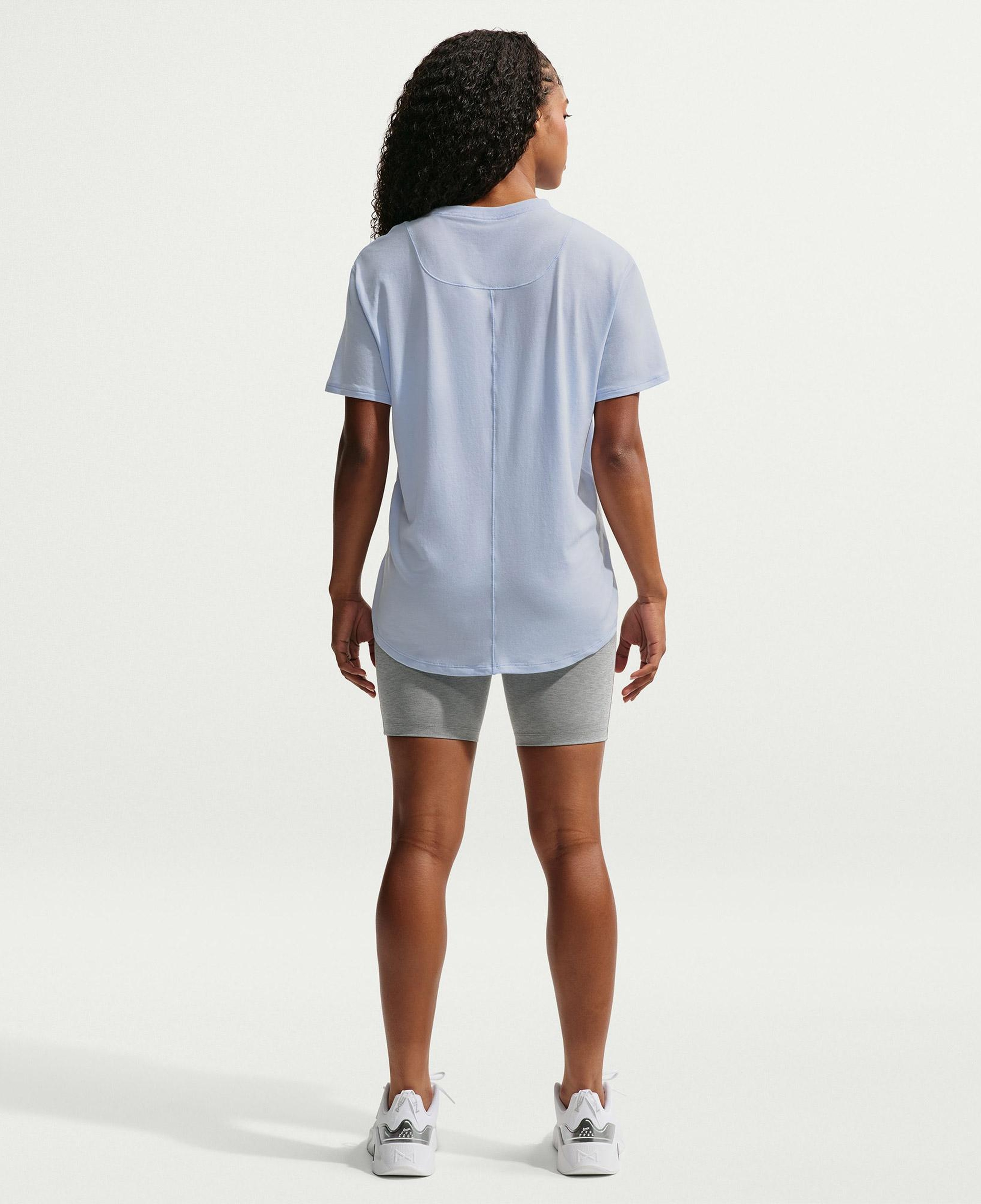 Nike One Relaxed Dri-Fit Kadın Mavi T-Shirt