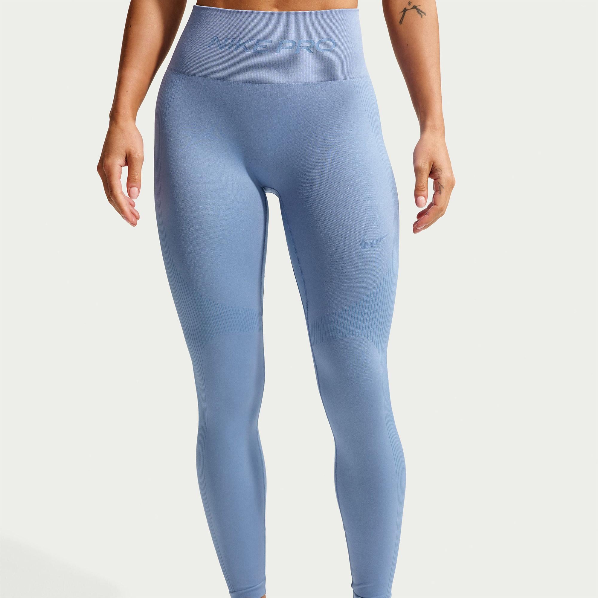 Nike Pro Dri-Fit Seamless Kadın Mavi Tayt