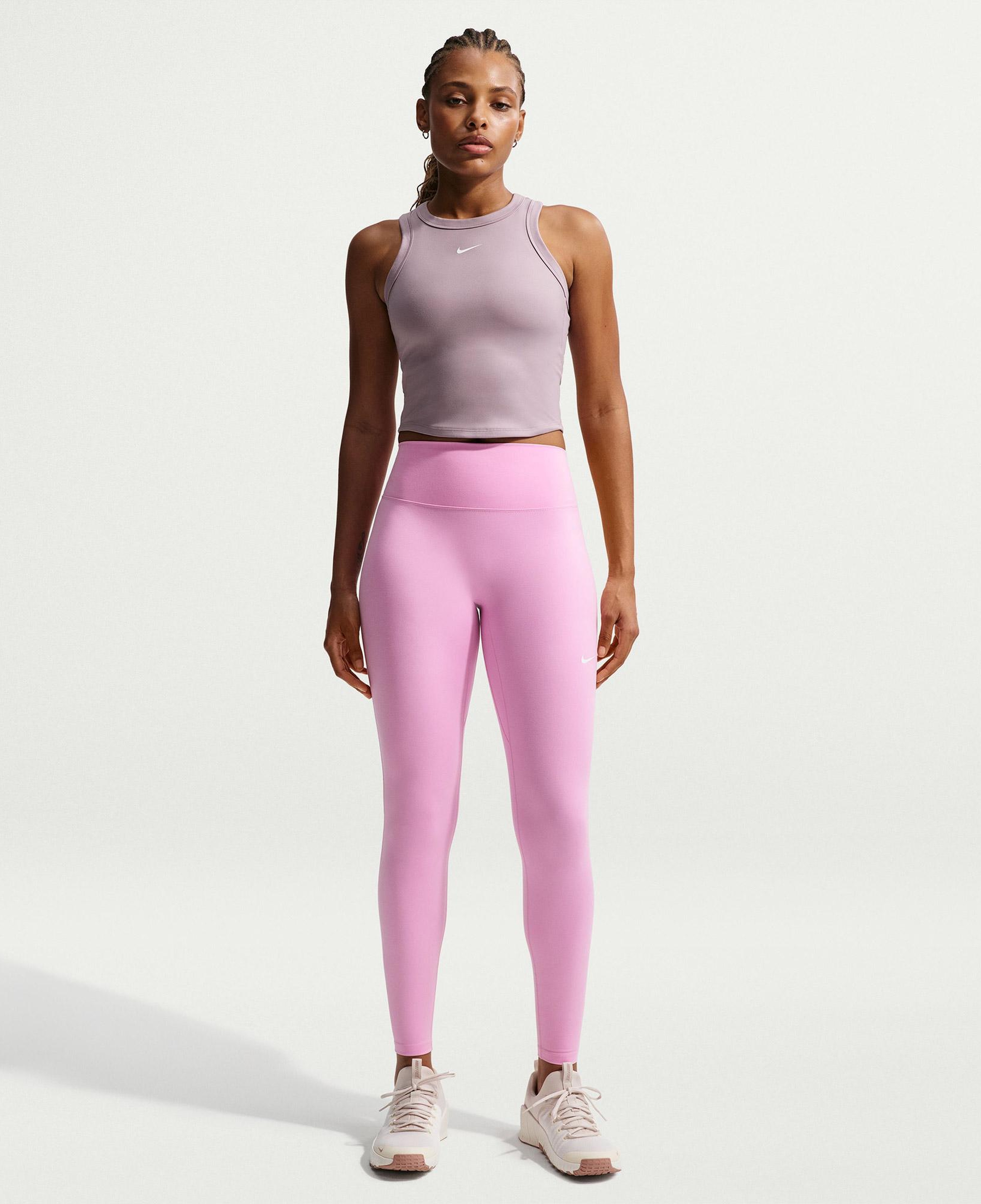 Nike Dri-Fit One Seamless Front Kadın Pembe Tayt