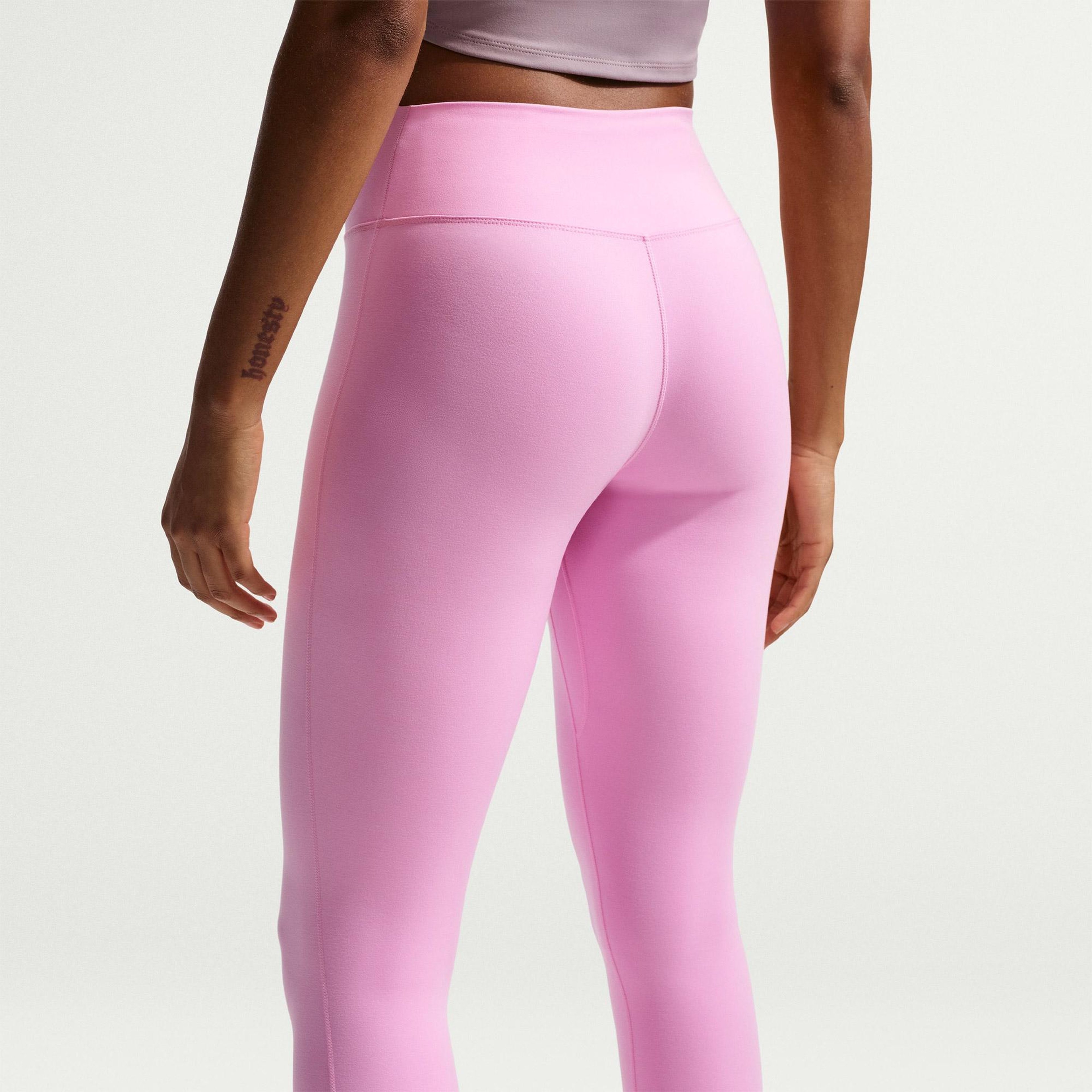 Nike Dri-Fit One Seamless Front Kadın Pembe Tayt