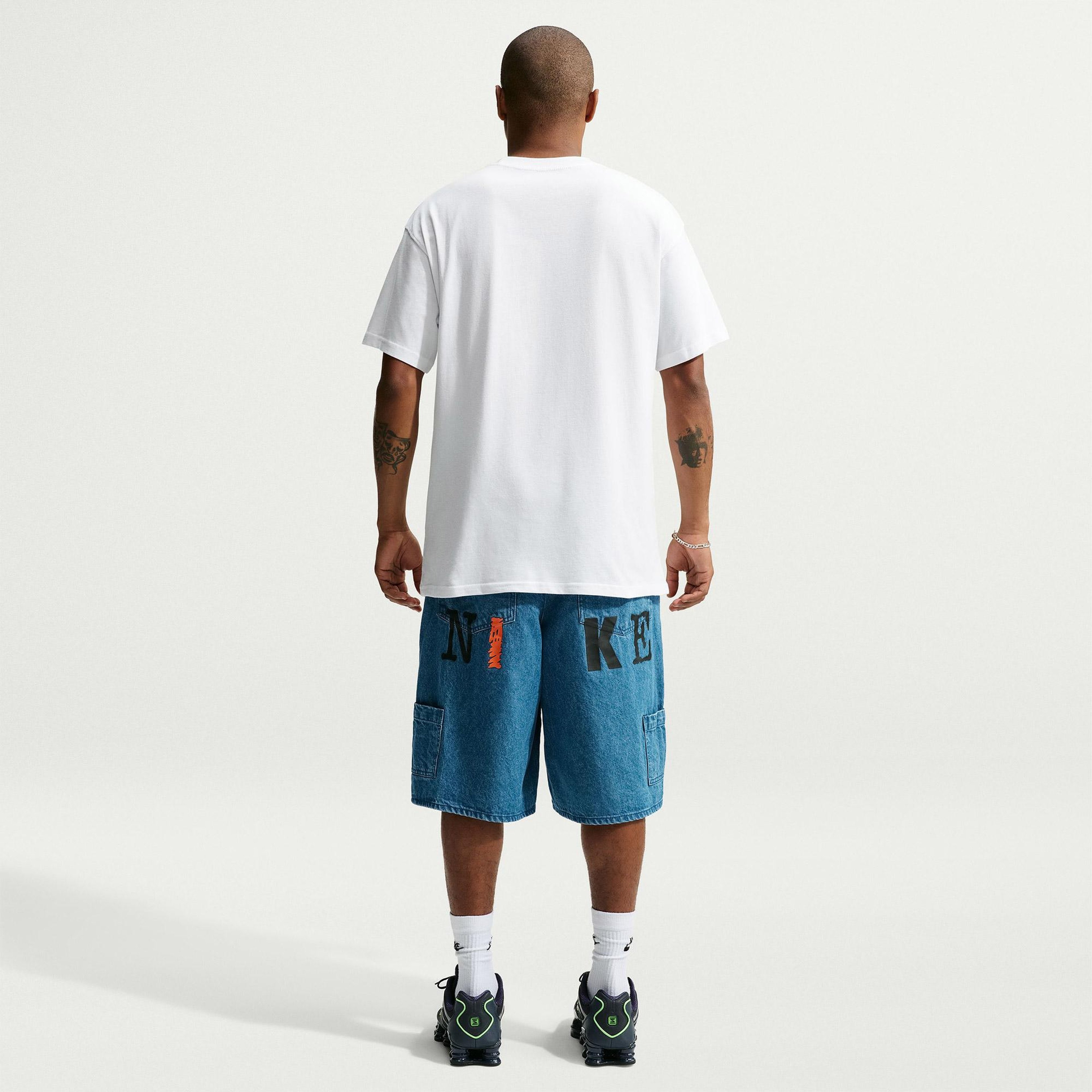 Nike Sportswear Loose Ball Erkek Beyaz T-Shirt