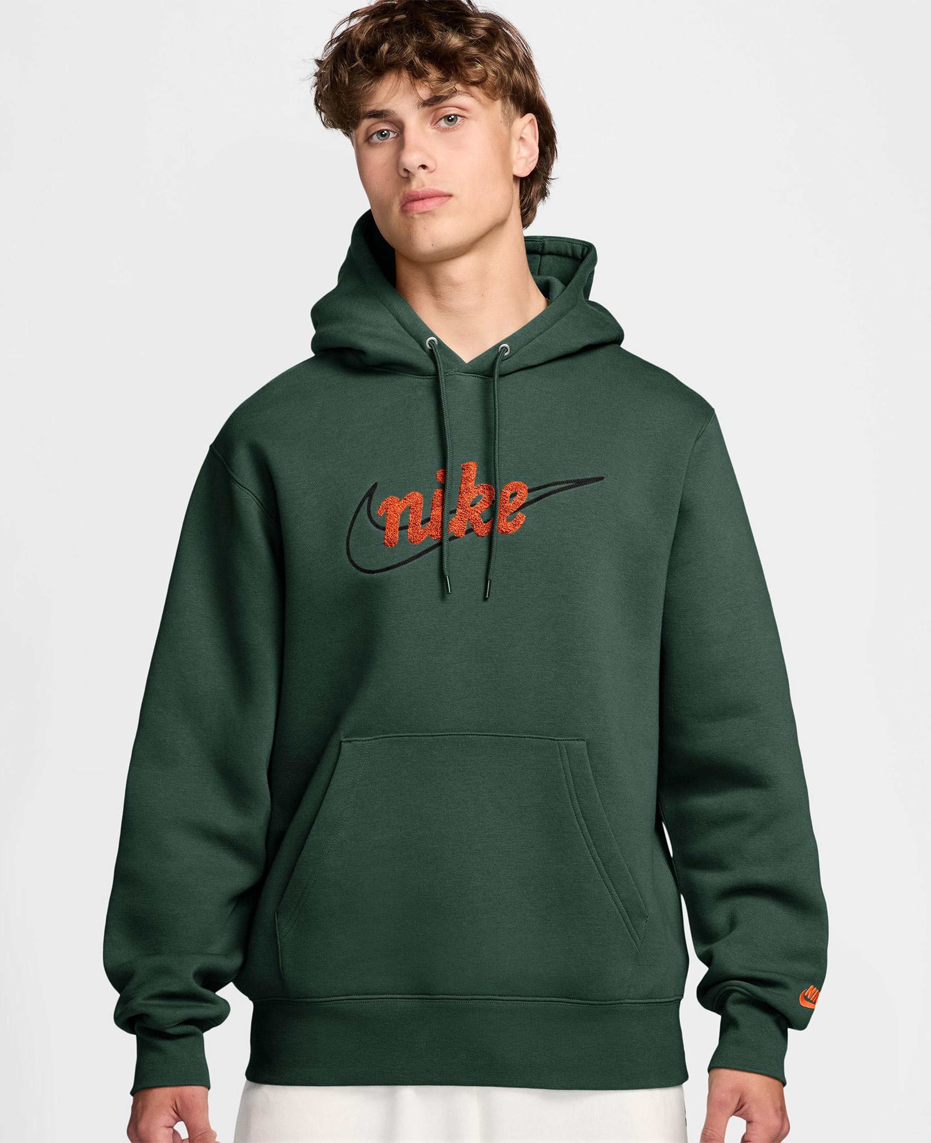 Nike Sportswear Club Erkek Yeşil Hoodie