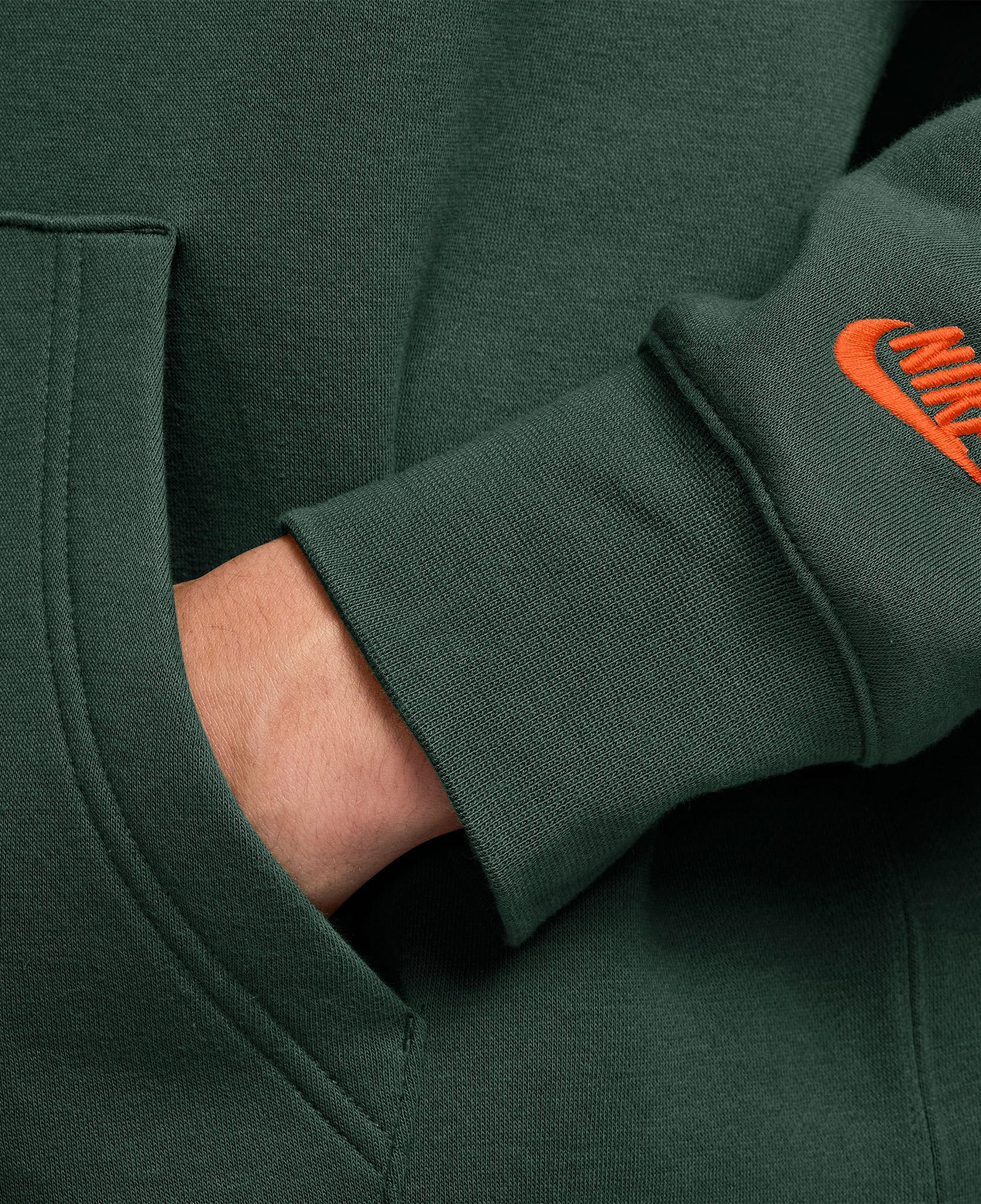 Nike Sportswear Club Erkek Yeşil Hoodie