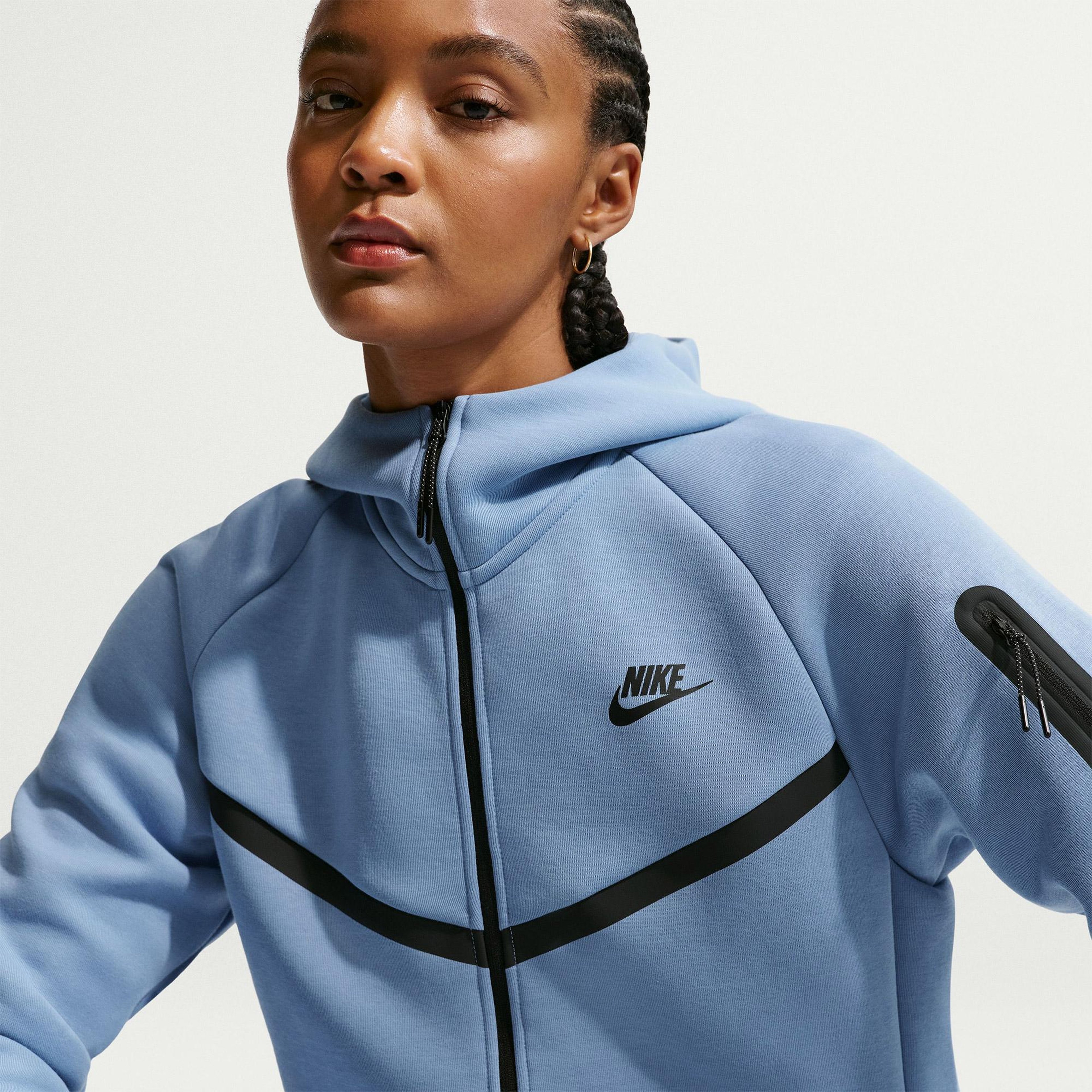 Nike Sportswear Tech Fleece Windrunner Kadın Mavi Eşofman Üstü