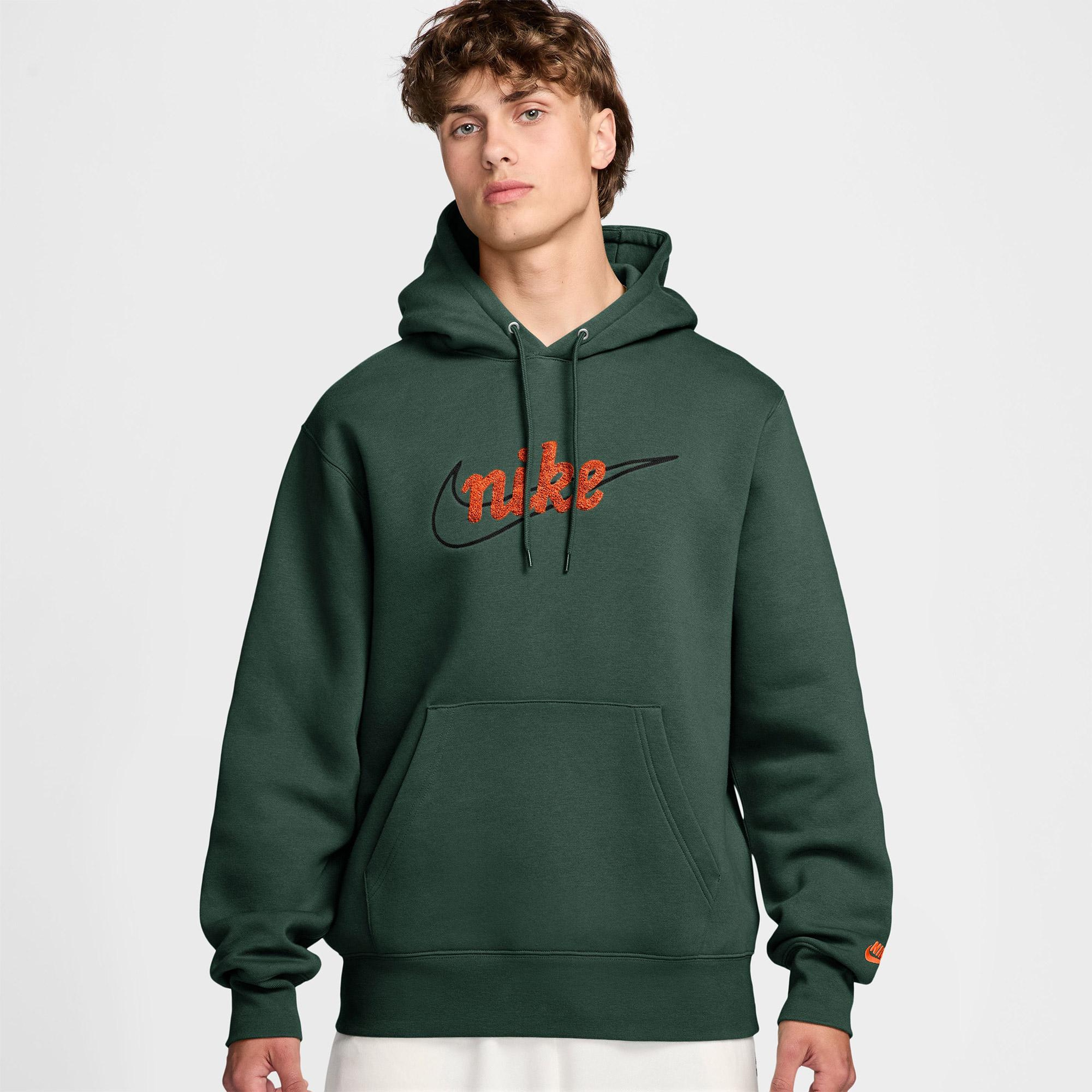 Nike Sportswear Club Erkek Yeşil Hoodie