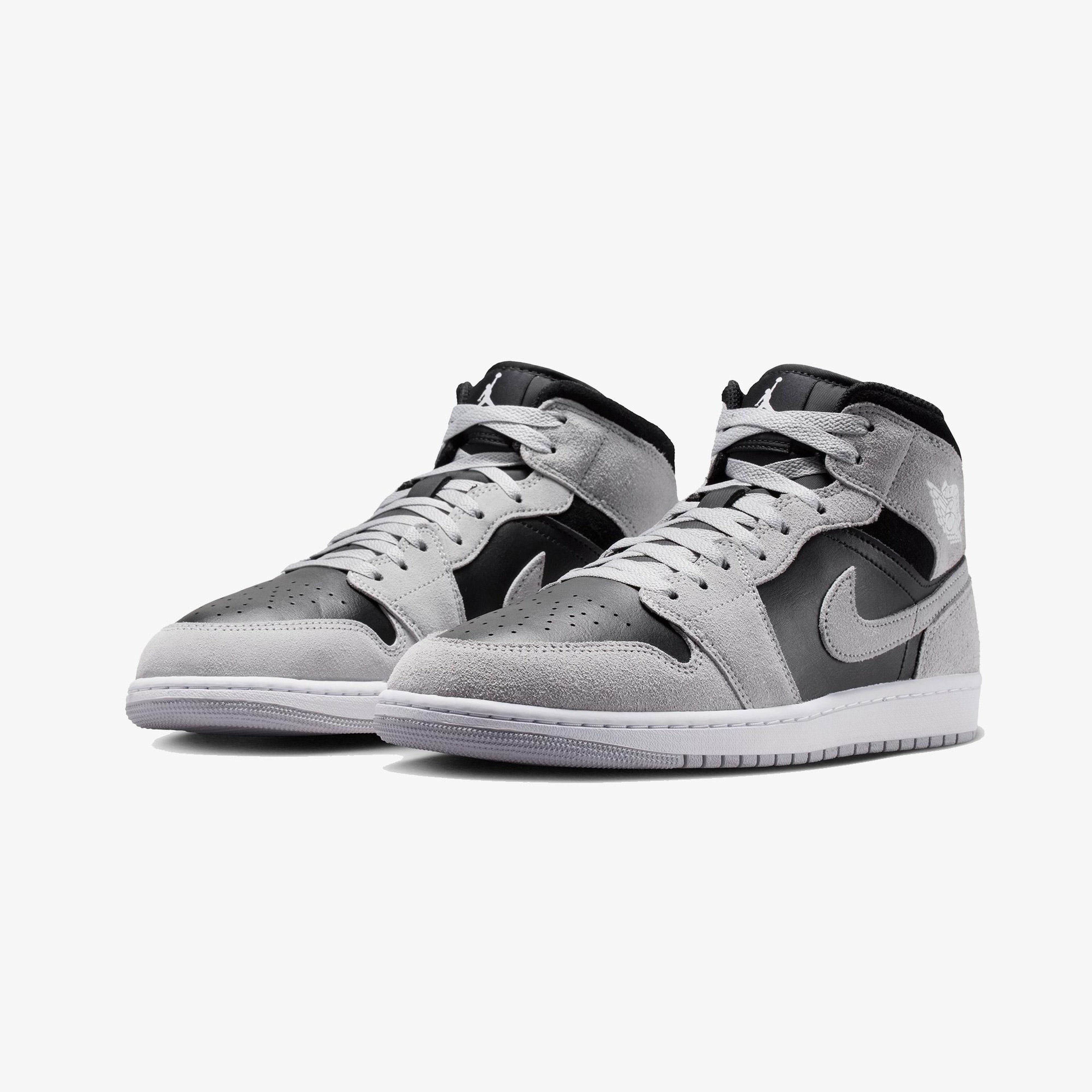 Jordan Air 1 Mid Erkek Gri Spor Ayakkabı