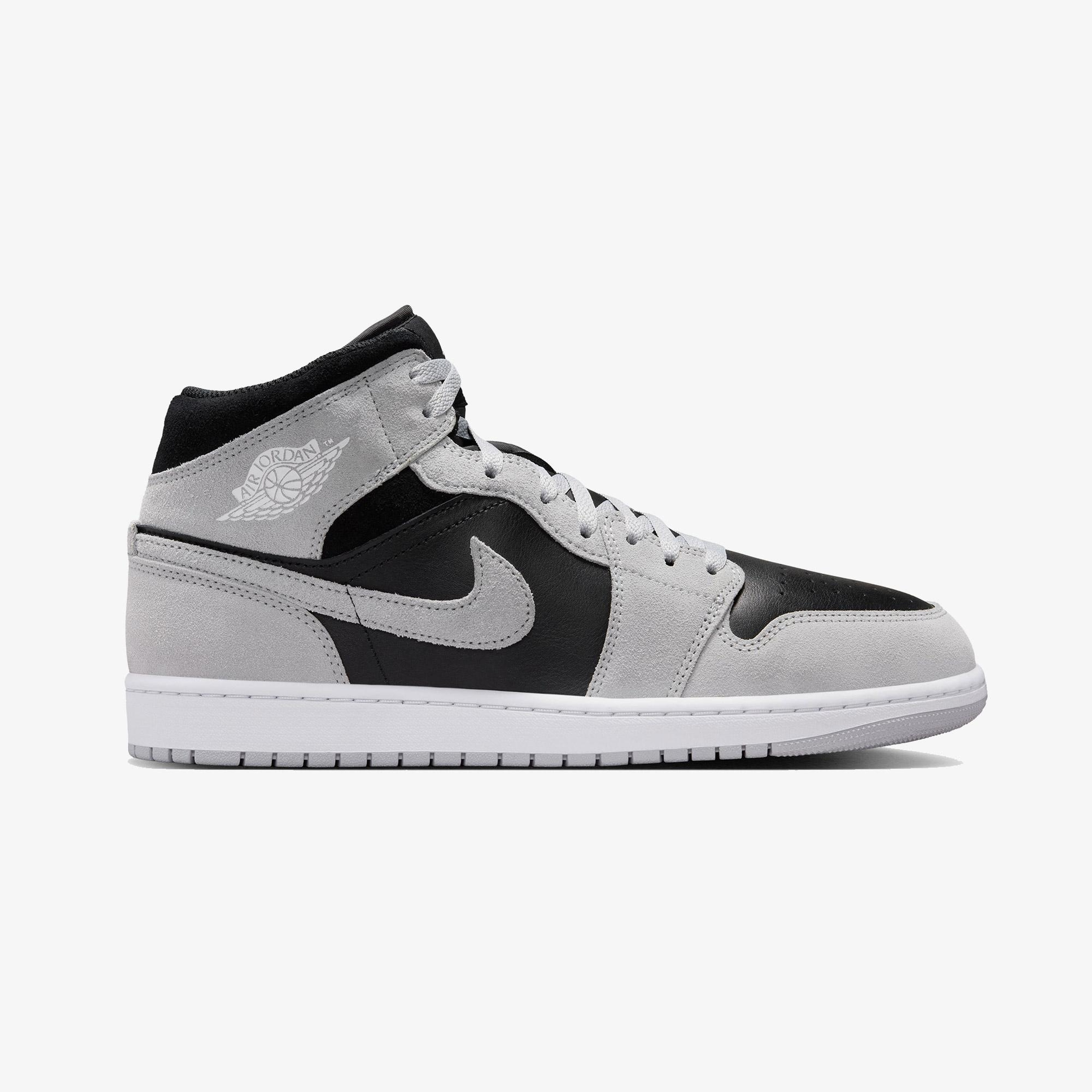 Jordan Air 1 Mid Erkek Gri Spor Ayakkabı