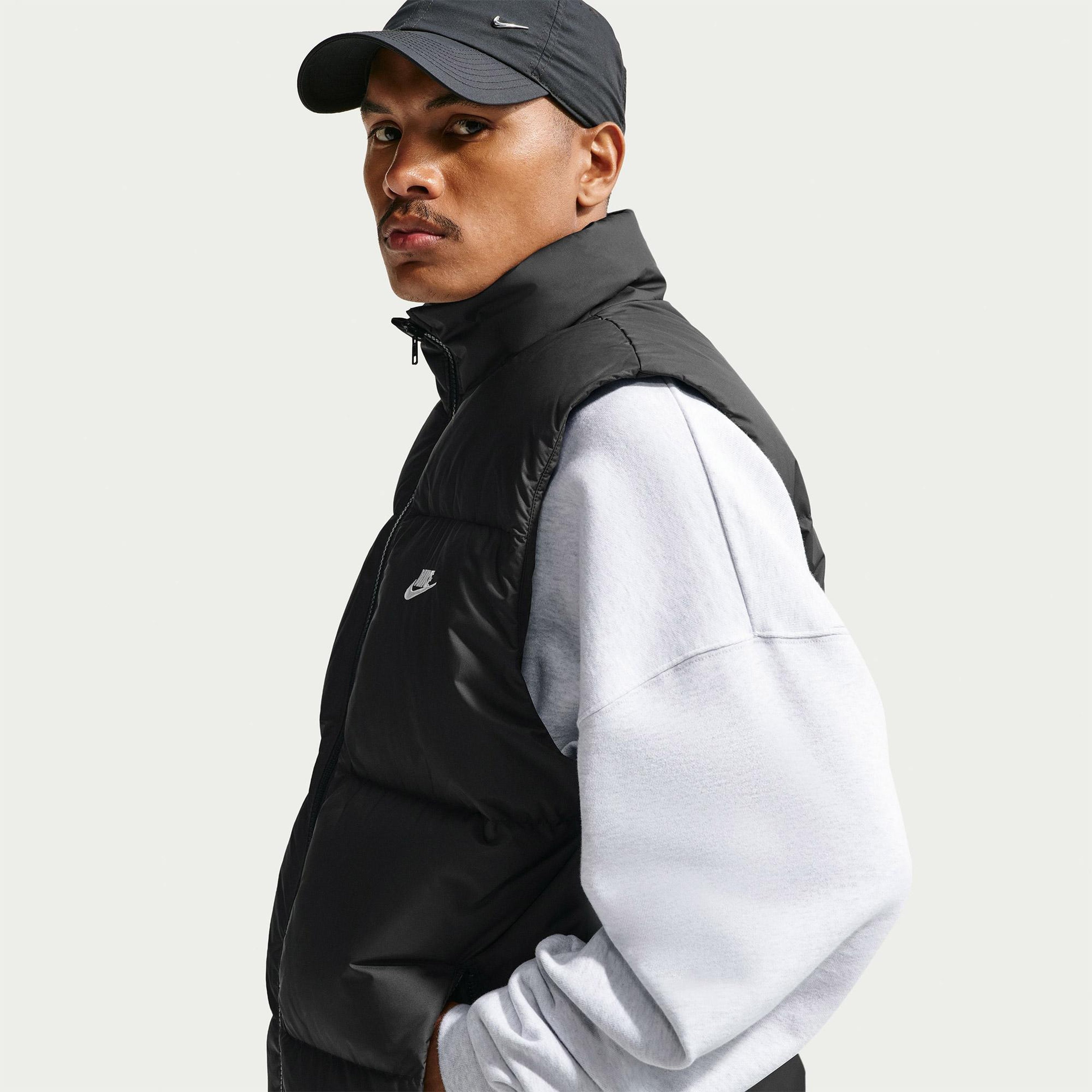 Nike Therma-Fit Sportswear Club Puffer Erkek Siyah Yelek
