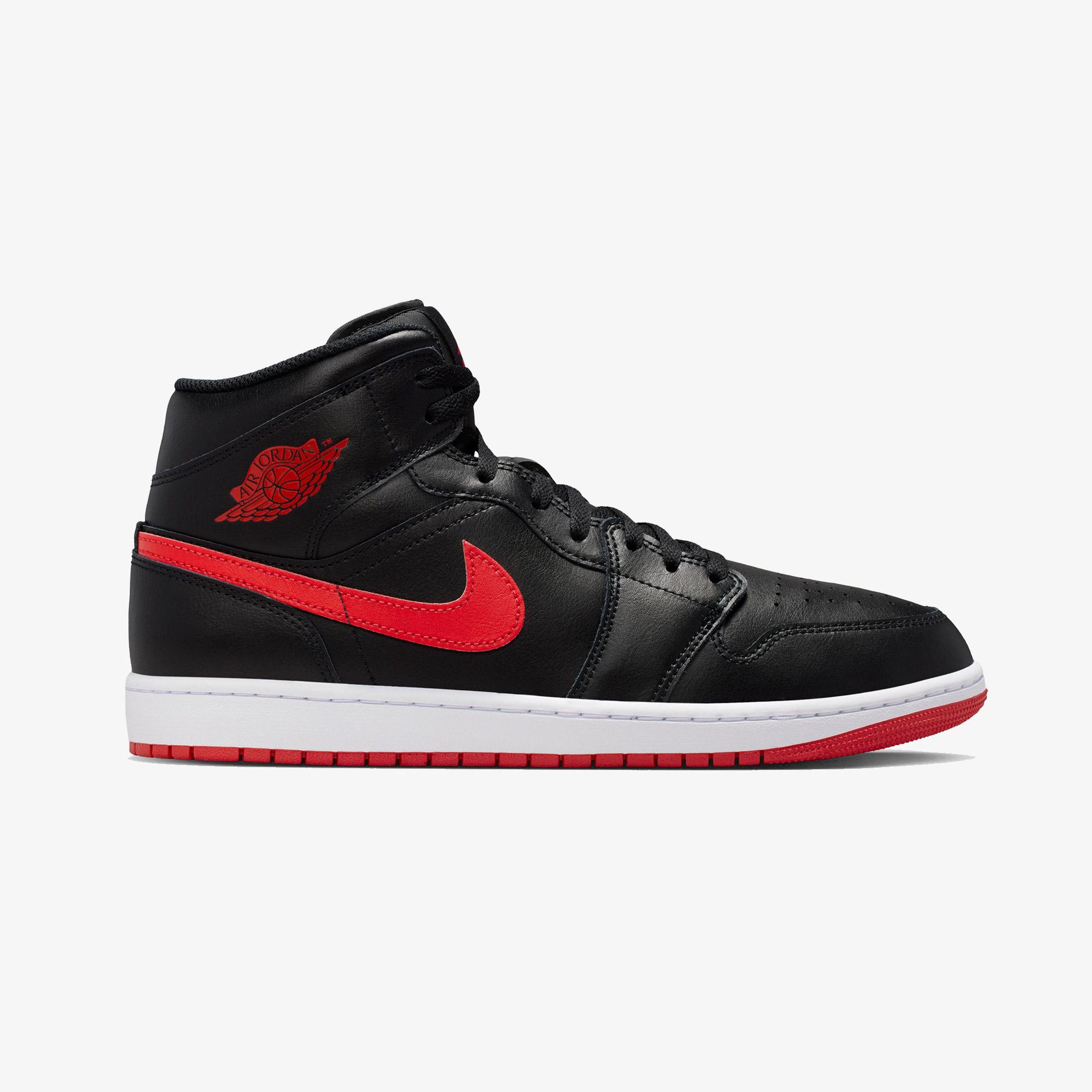 Jordan Air 1 Mid Erkek Siyah Spor Ayakkabı
