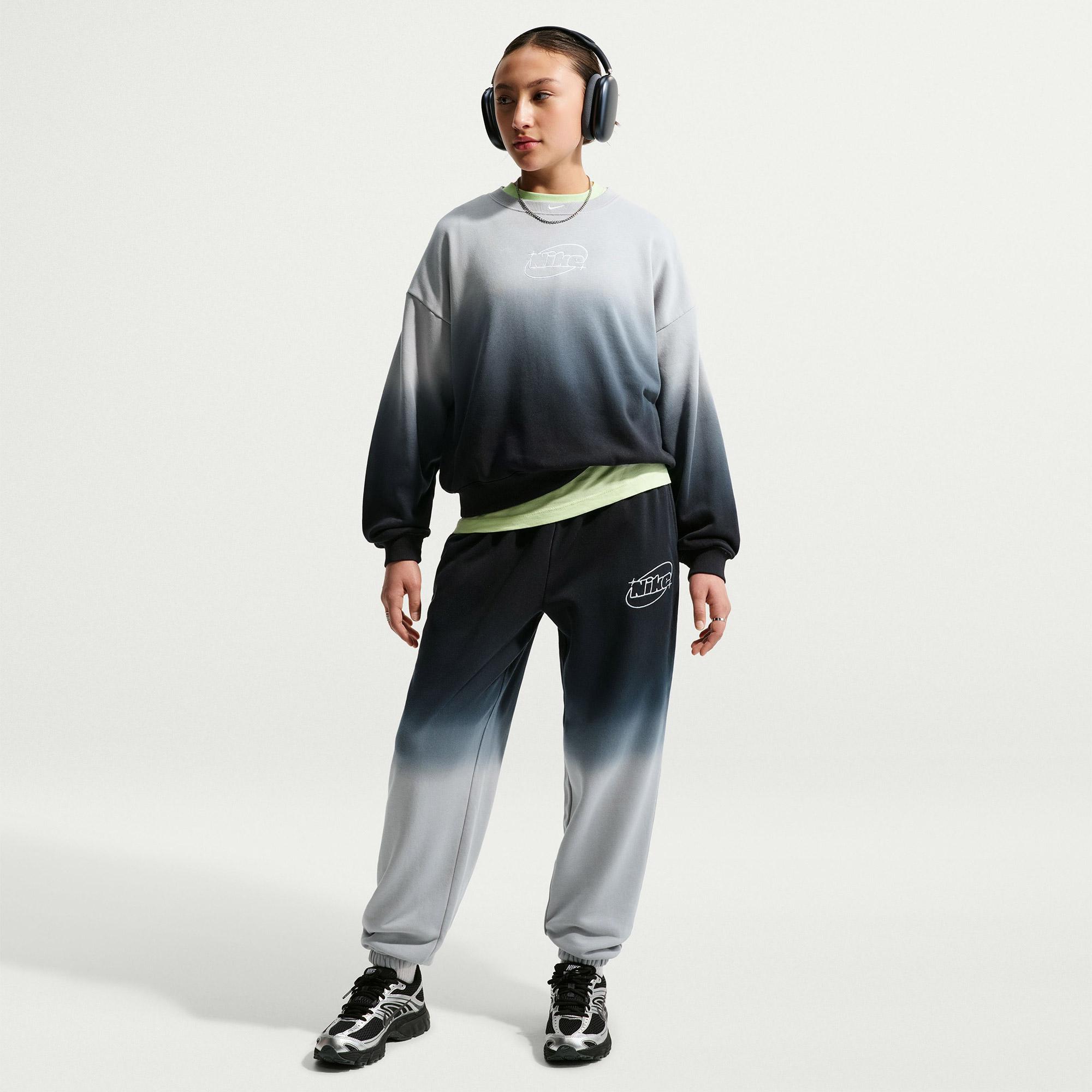Nike Sportswear Studio Fleece Lightweight Genç Çocuk Gri Sweatshirt