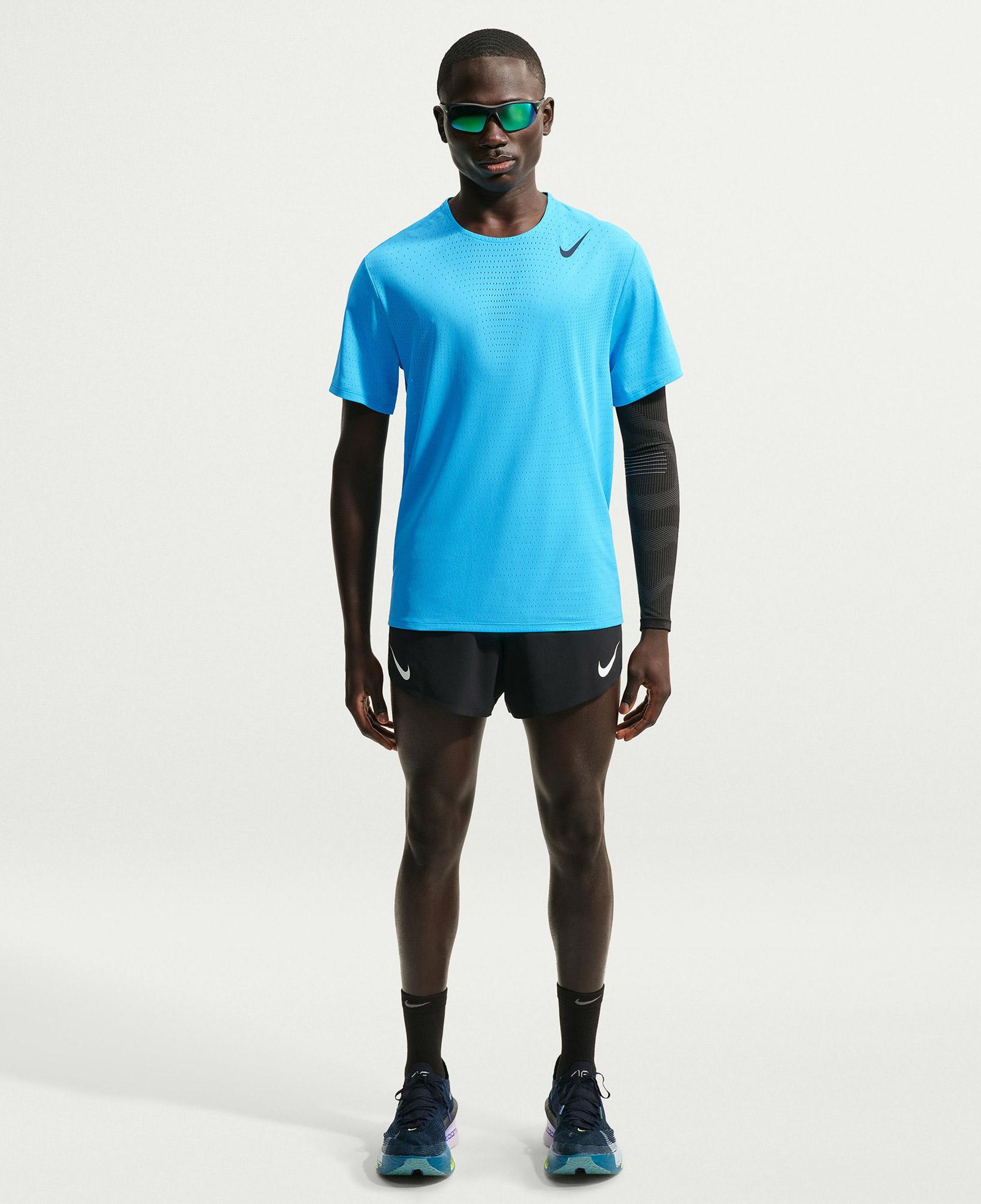Nike Dri-Fit ADV AeroSwift Erkek Mavi T-Shirt