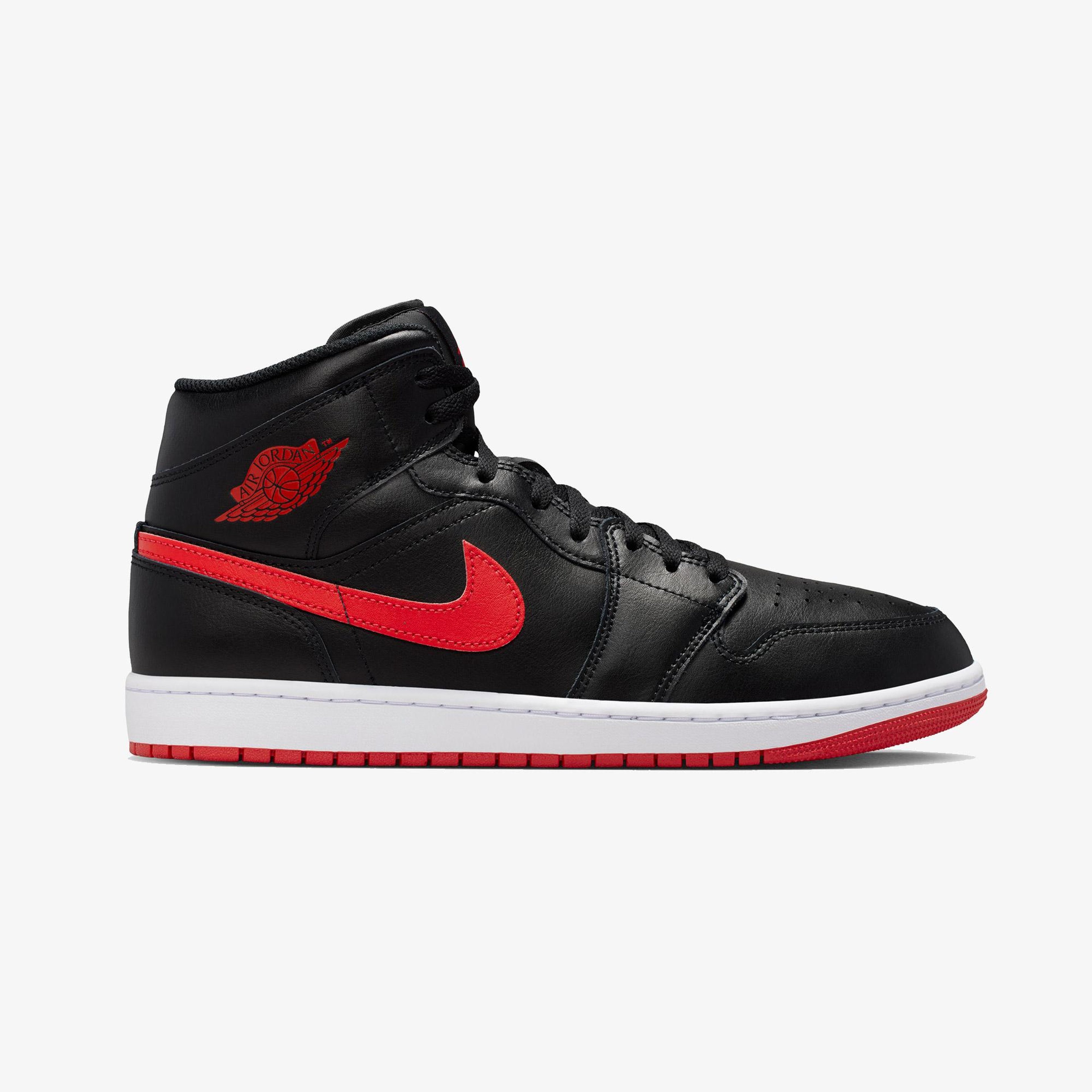 Jordan Air 1 Mid Erkek Siyah Spor Ayakkabı