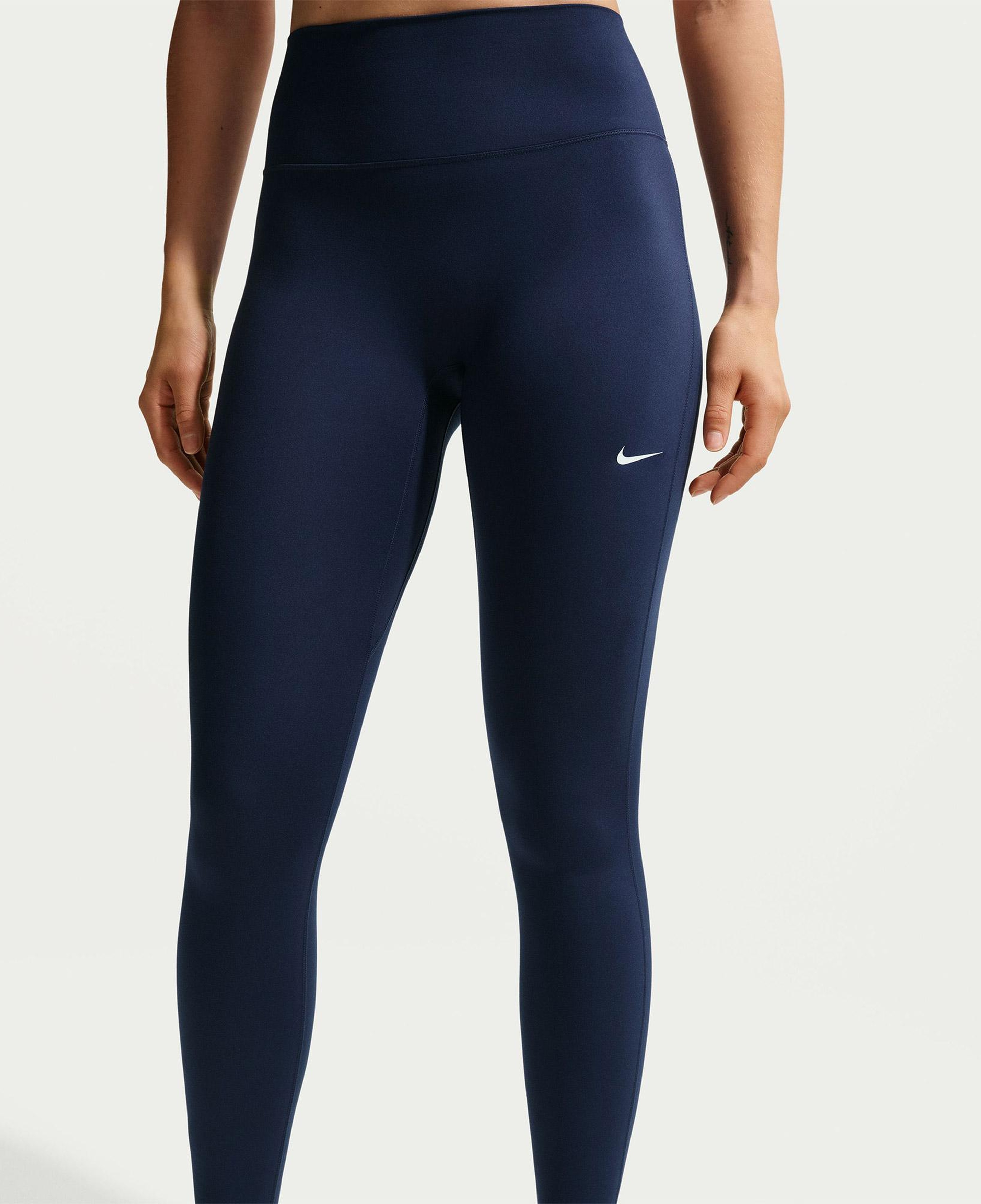 Nike Dri-Fit One Seamless Front Kadın Lacivert Tayt