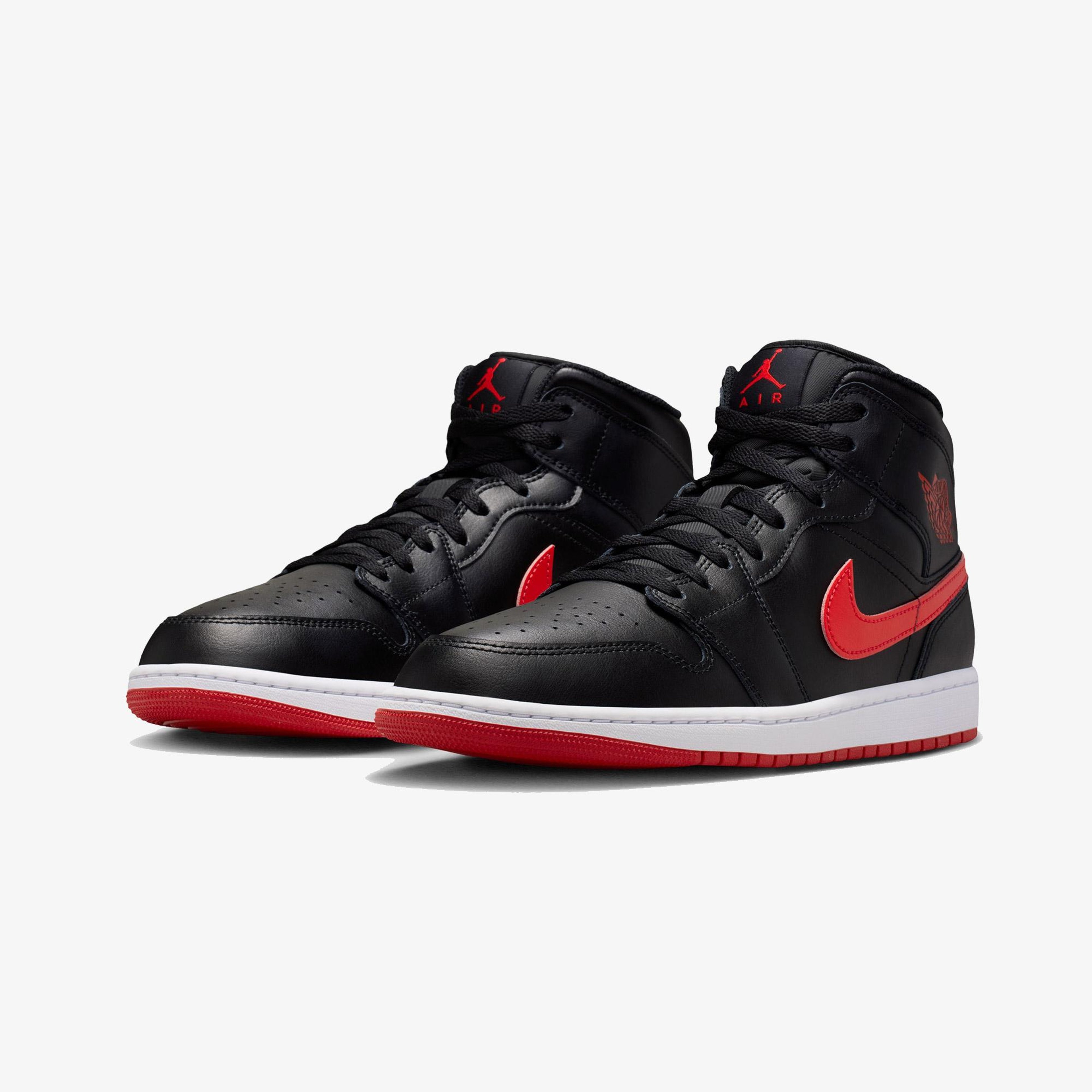 Jordan Air 1 Mid Erkek Siyah Spor Ayakkabı
