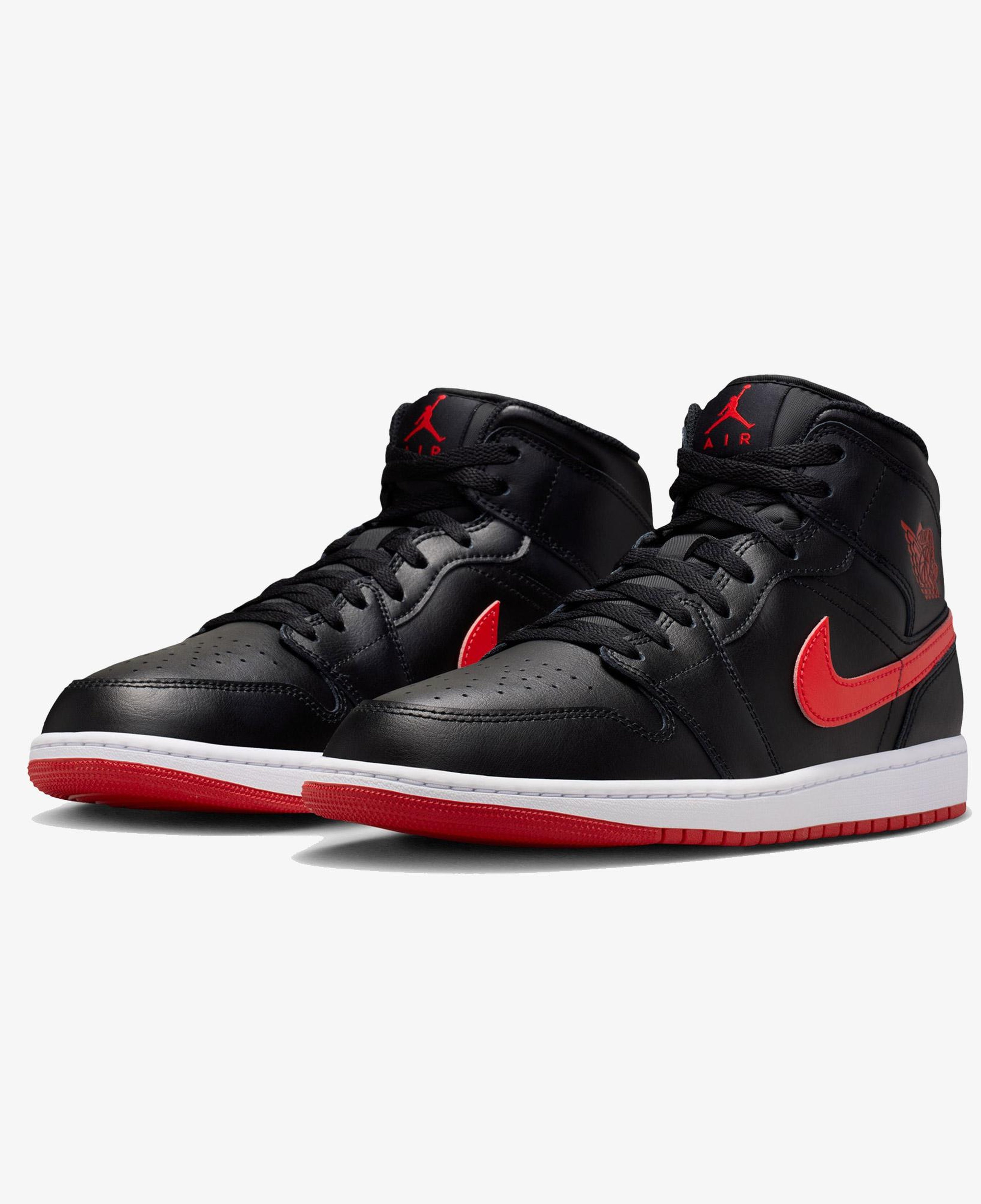 Jordan Air 1 Mid Erkek Siyah Spor Ayakkabı