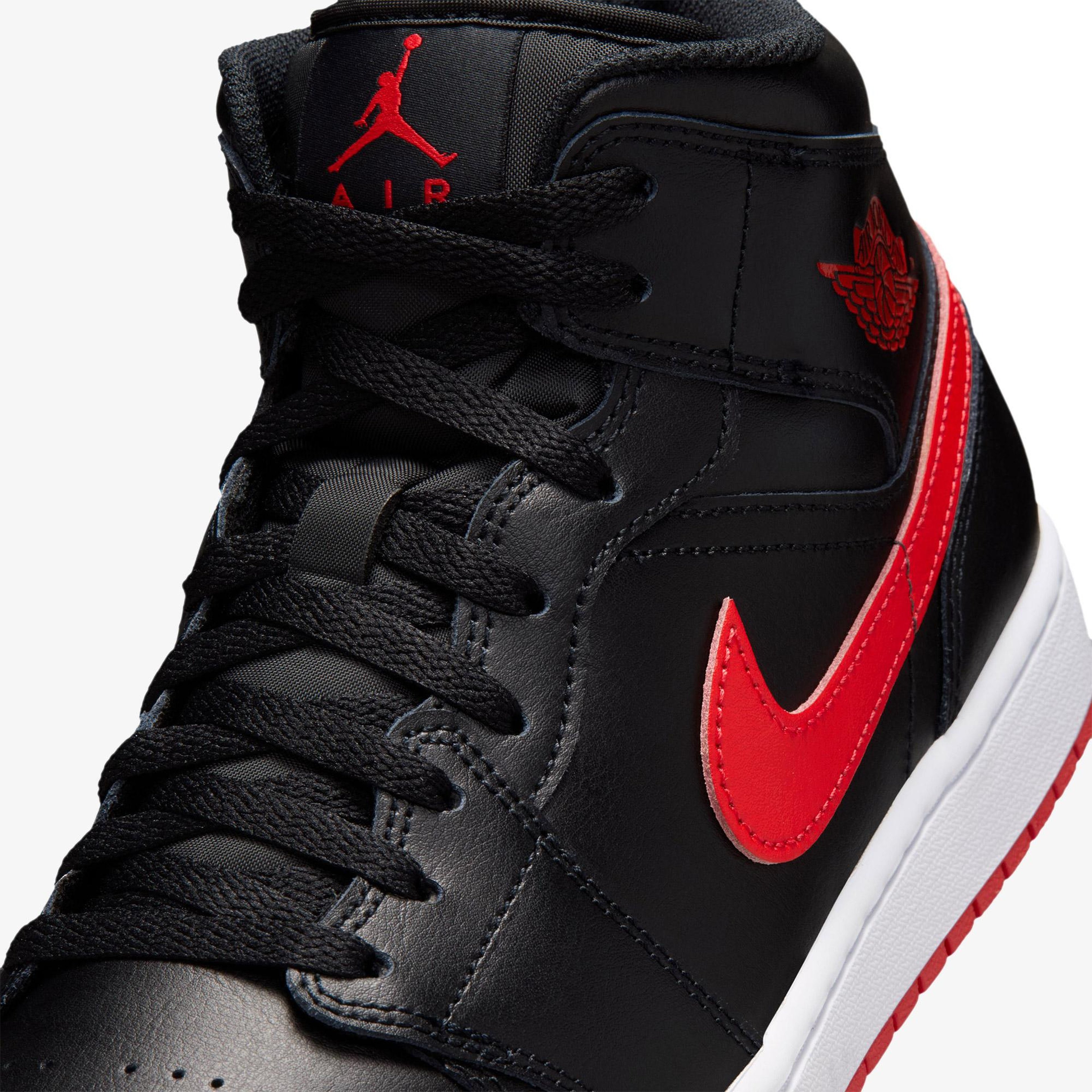 Jordan Air 1 Mid Erkek Siyah Spor Ayakkabı