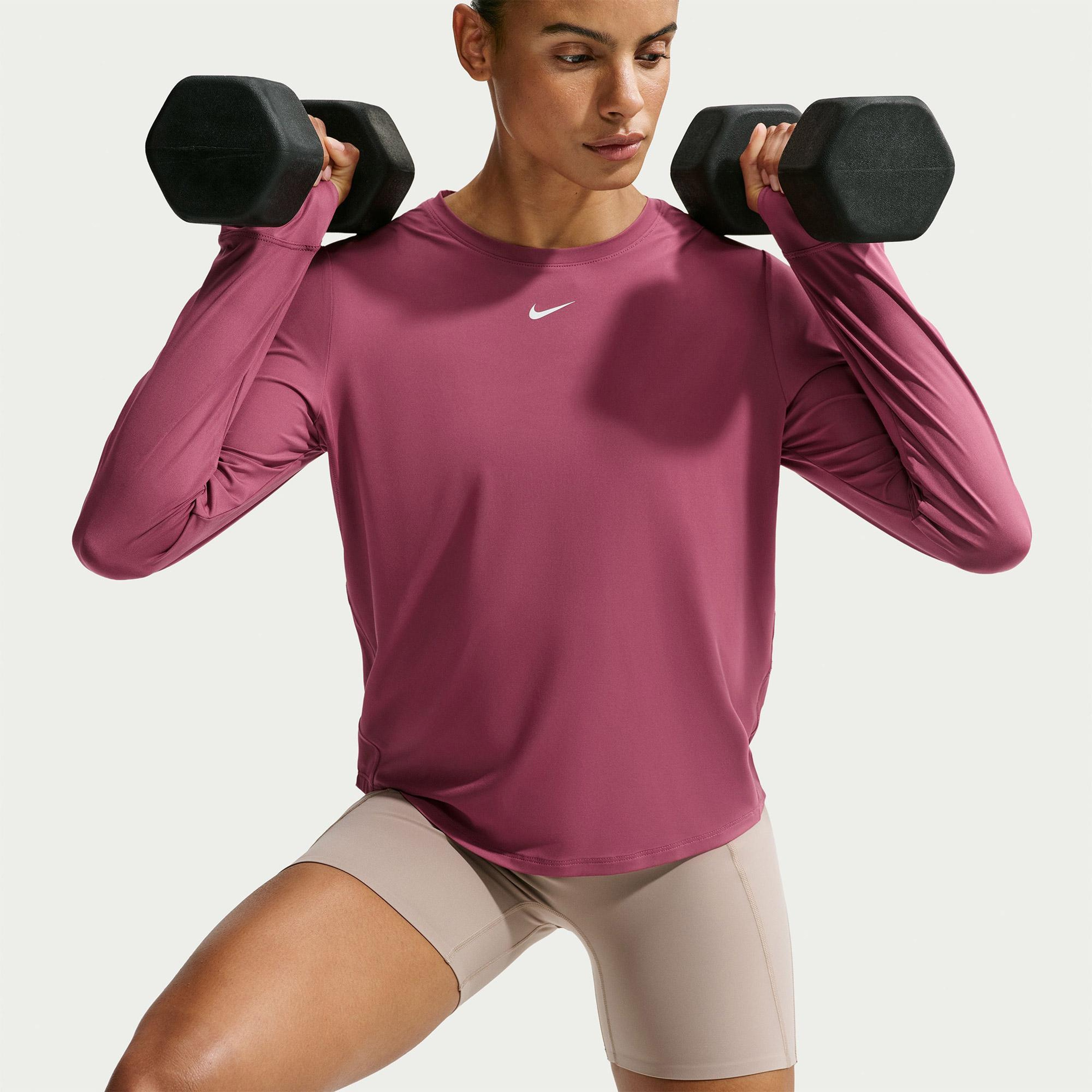 Nike One Classic Dri-Fit Kadın Pembe Sweatshirt
