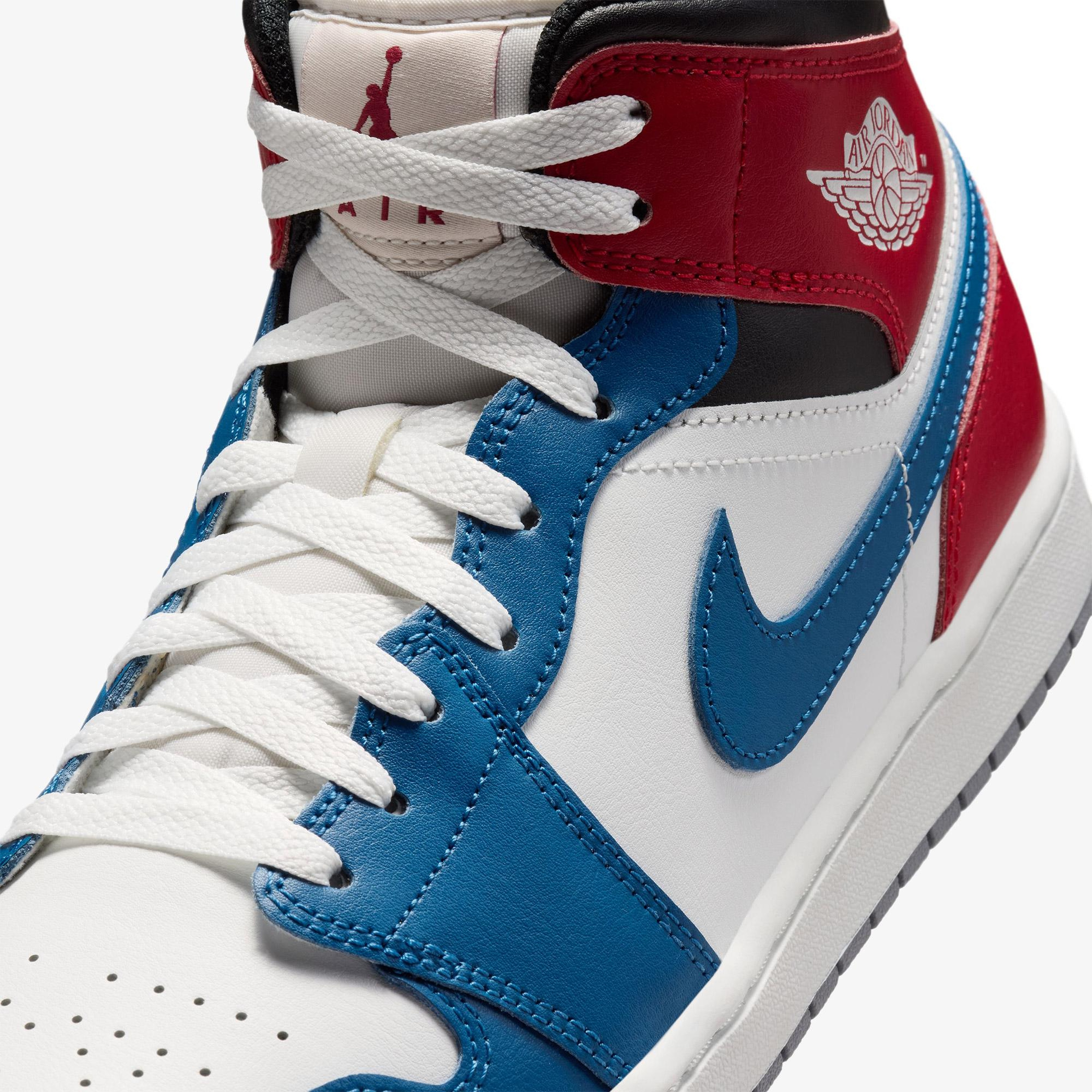 Jordan Air 1 Mid Erkek Mavi Spor Ayakkabı