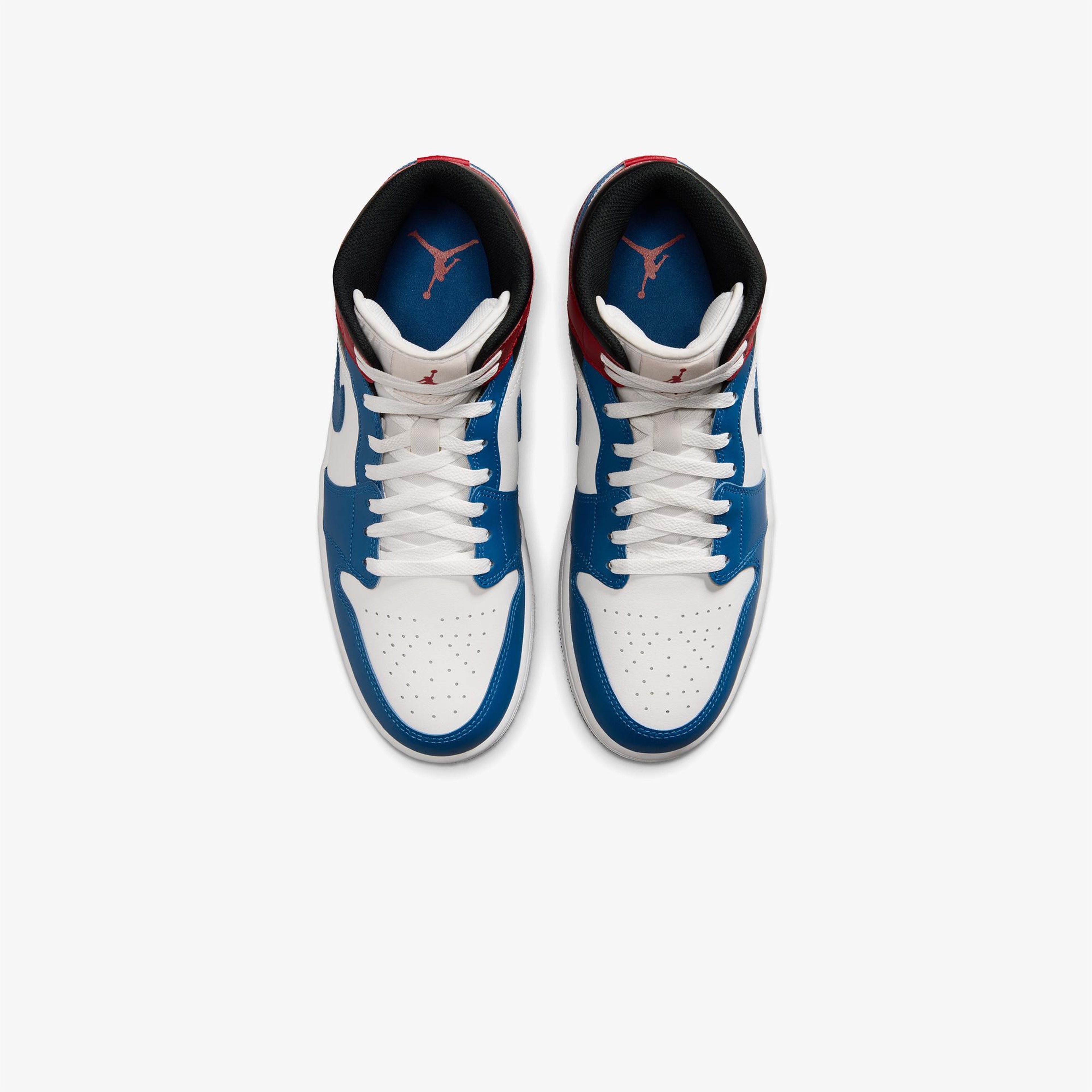 Jordan Air 1 Mid Erkek Mavi Spor Ayakkabı